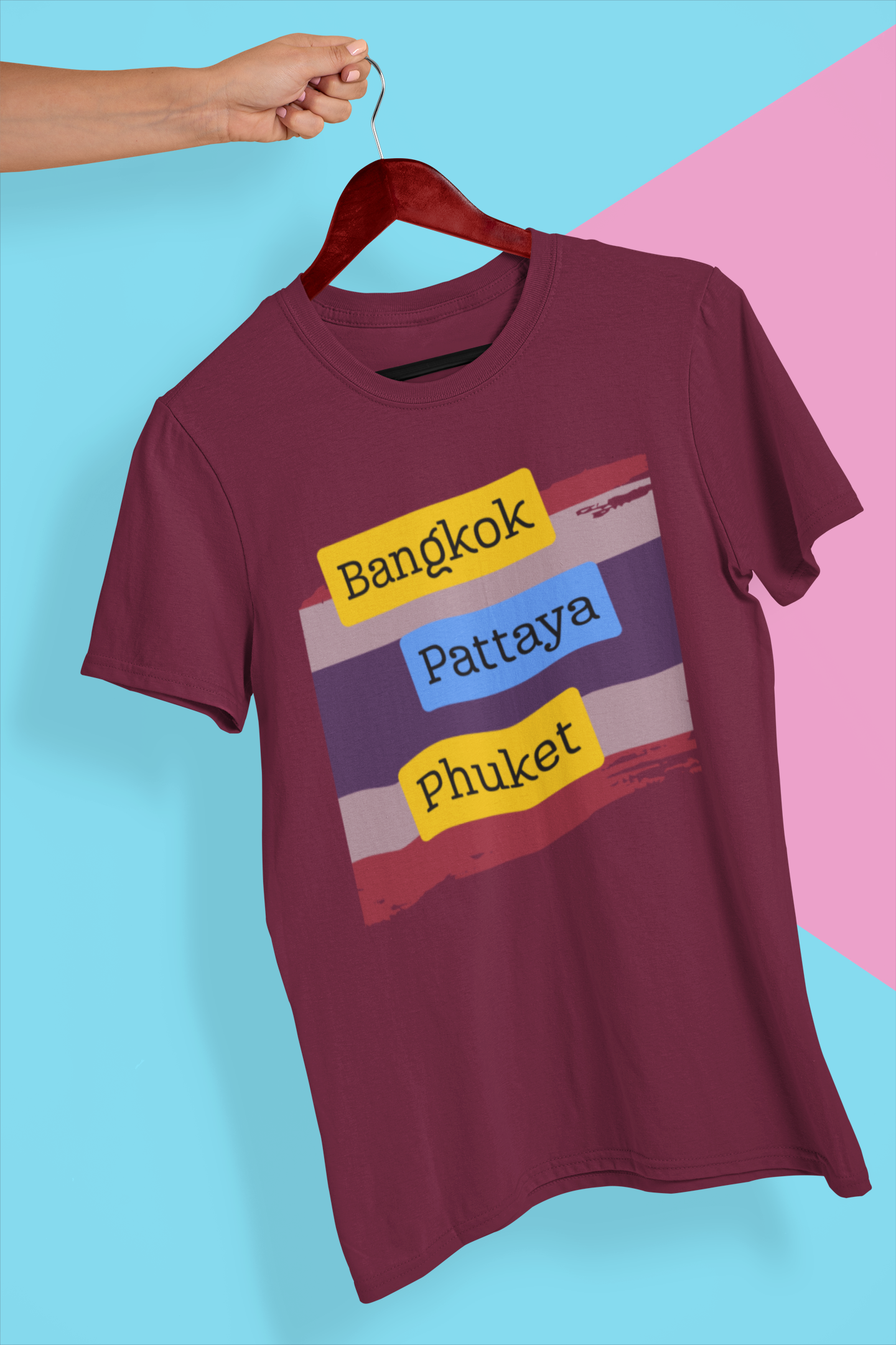BANGKOK PATTAYA PHUKET premium UNISEX SUPIMA T-shirt