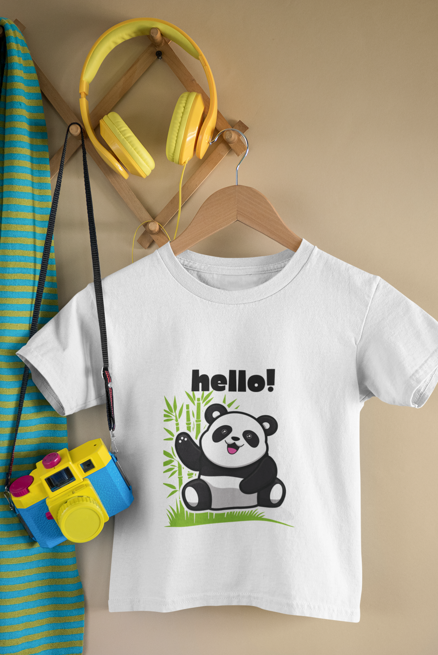 HELLO PANDA premium pure cotton boy T-shirt