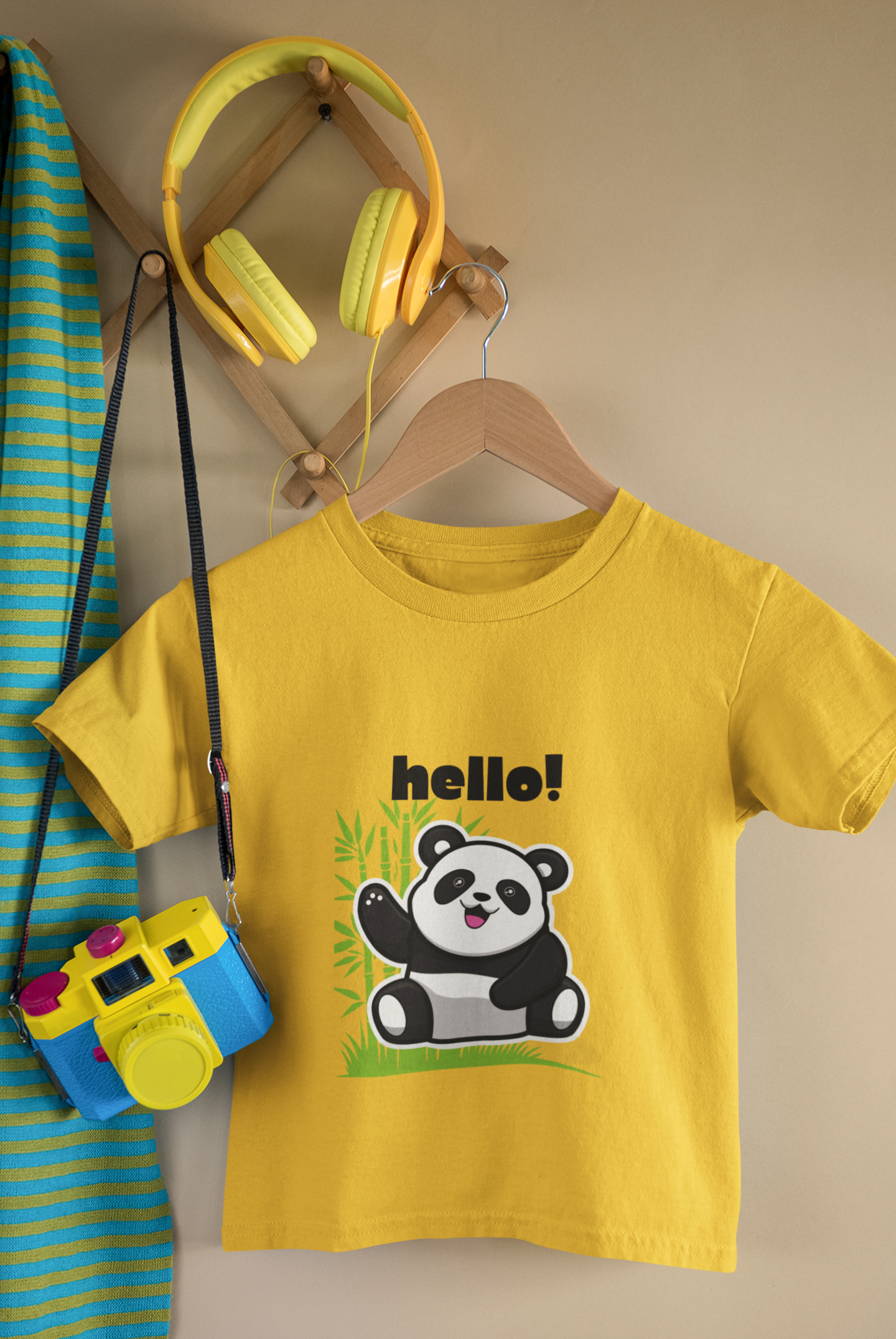 HELLO PANDA premium pure cotton boy T-shirt