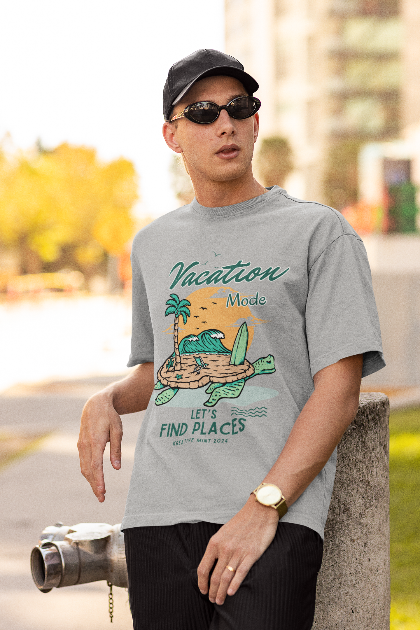 VACATION classic oversized UNISEX premium pure cotton T-shirt