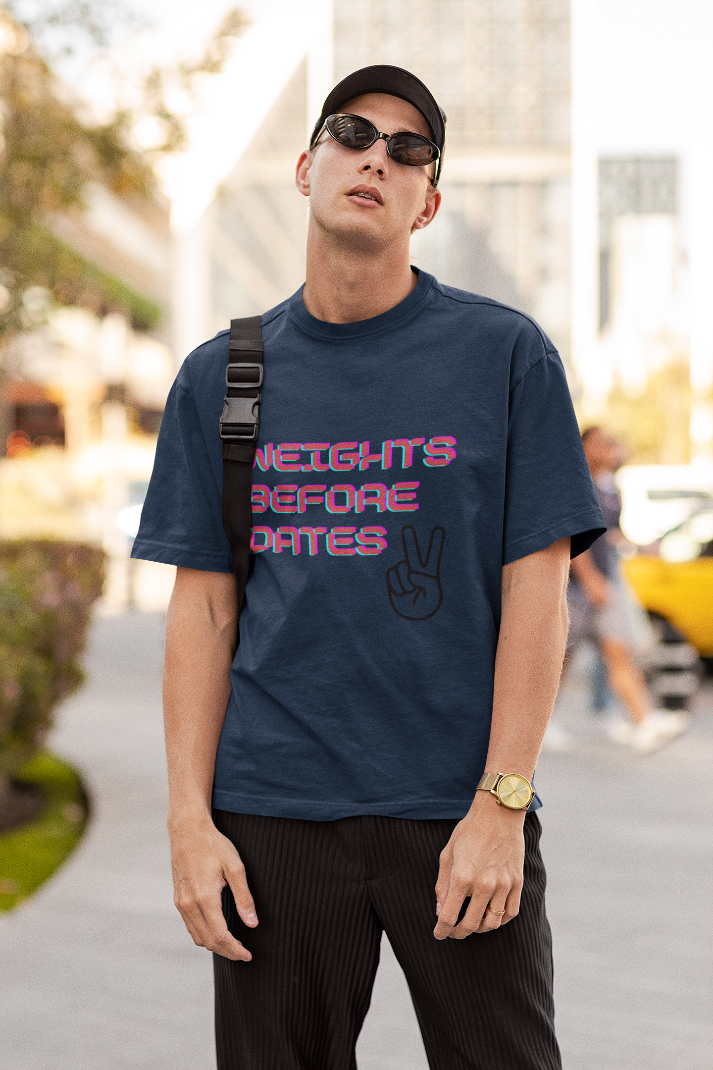 WEIGHTS BEFORE DATES classic oversized UNISEX premium pure cotton T-shirt