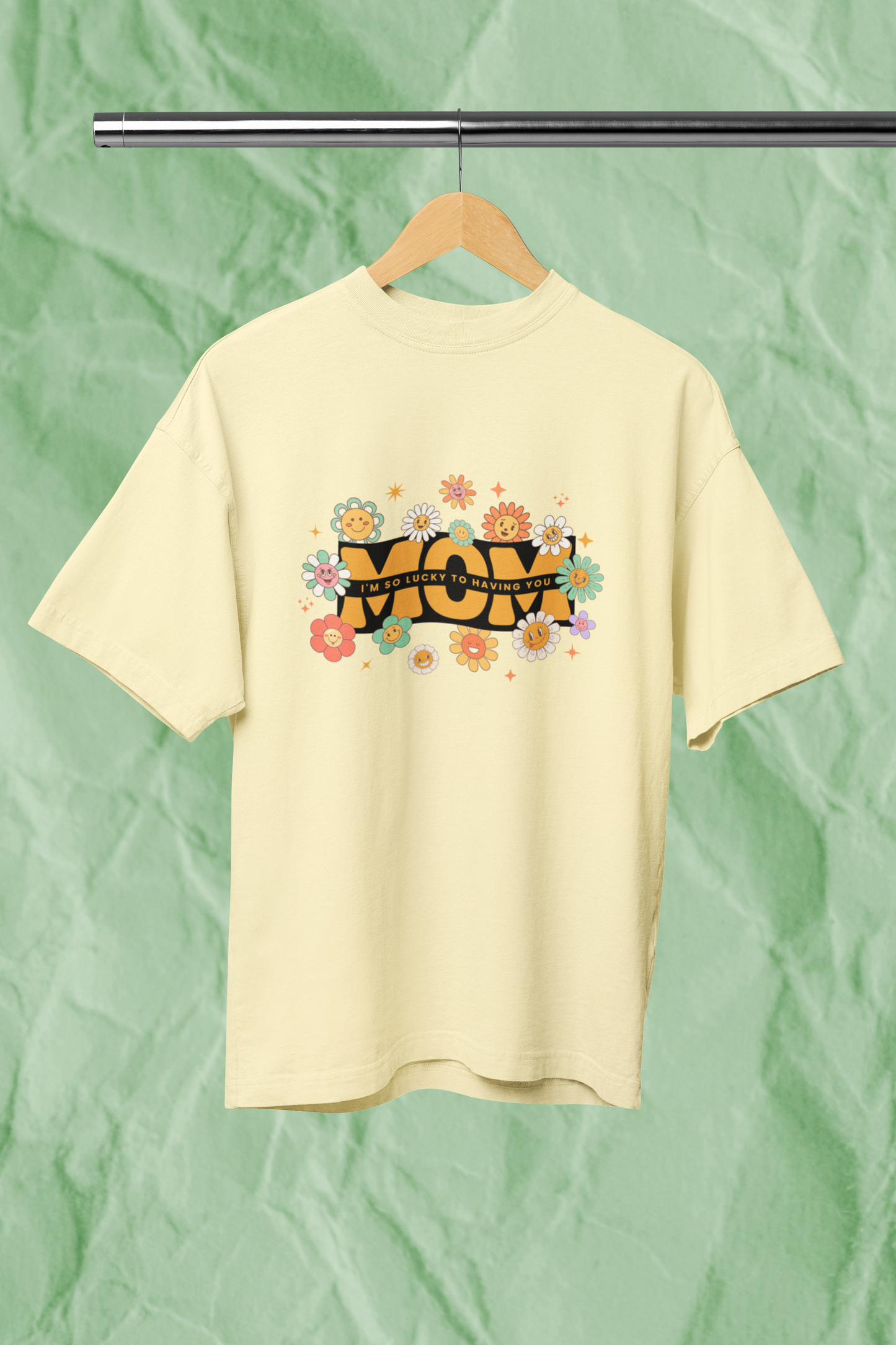 LUCKY MOM standard oversized premium pure cotton WOMEN T-shirt