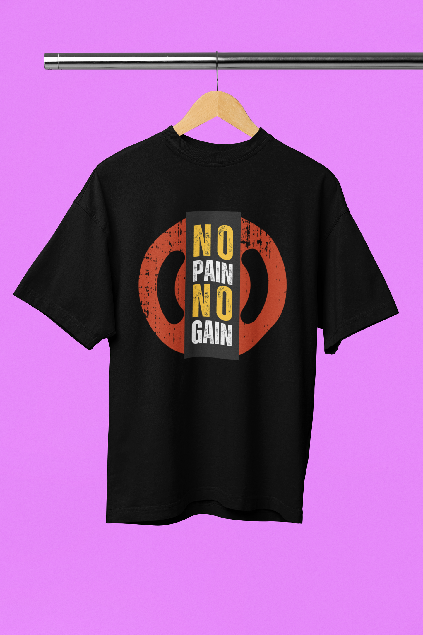 NO PAIN classic oversized UNISEX premium pure cotton T-shirt