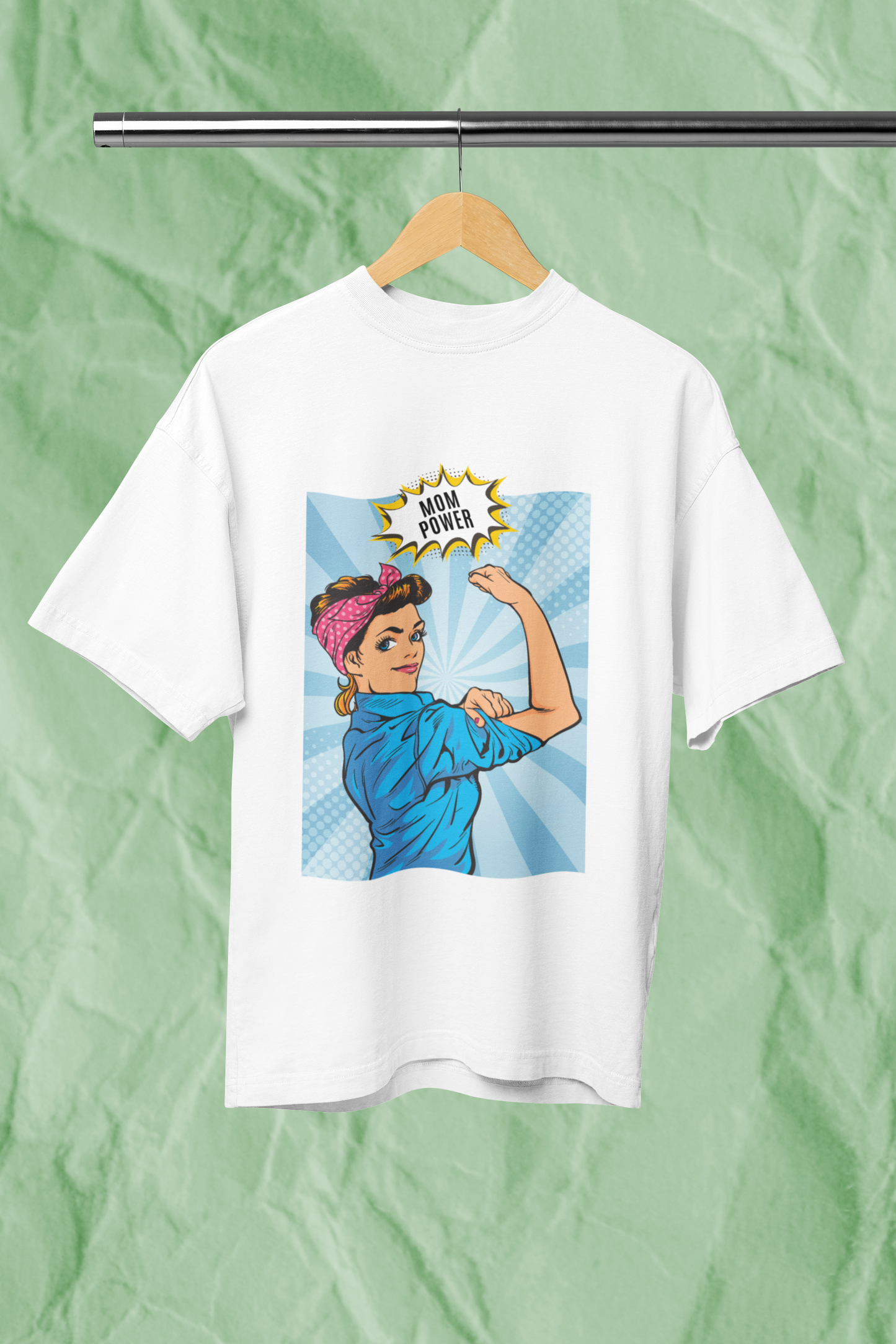 MOM POWER standard oversized premium pure cotton WOMEN T-shirt