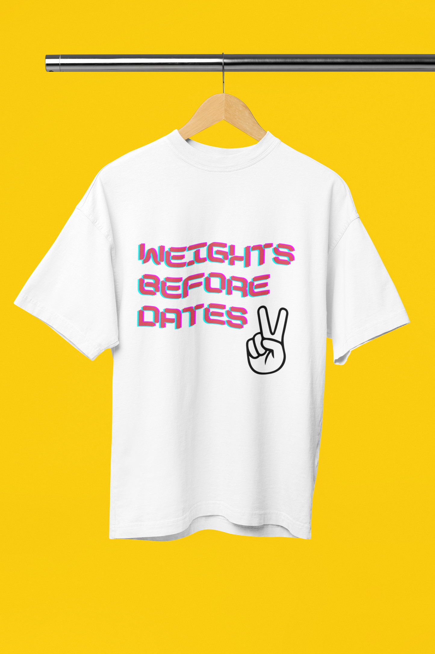 WEIGHTS BEFORE DATES classic oversized UNISEX premium pure cotton T-shirt