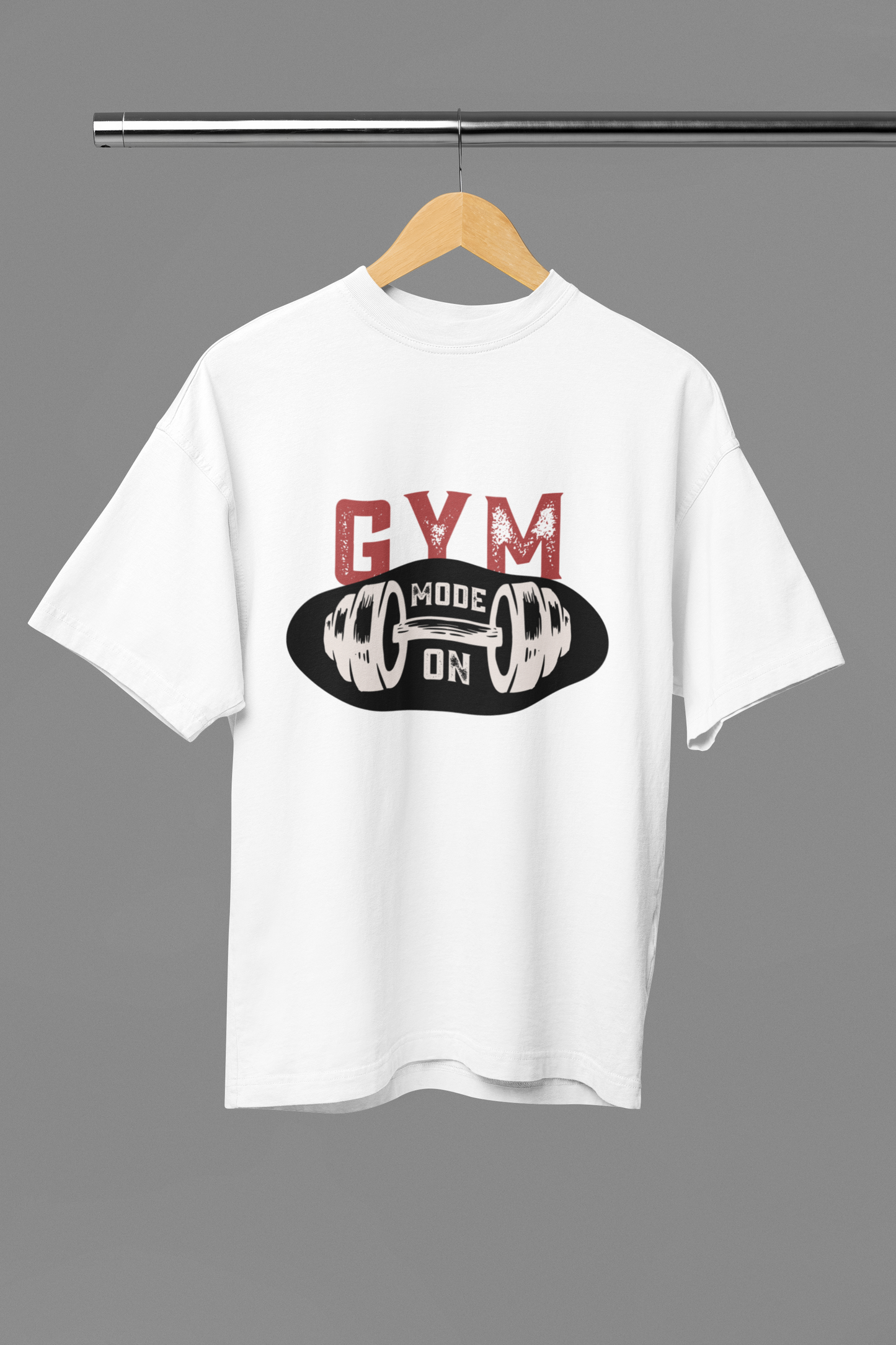 GYM MODE ON classic oversized UNISEX premium pure cotton T-shirt