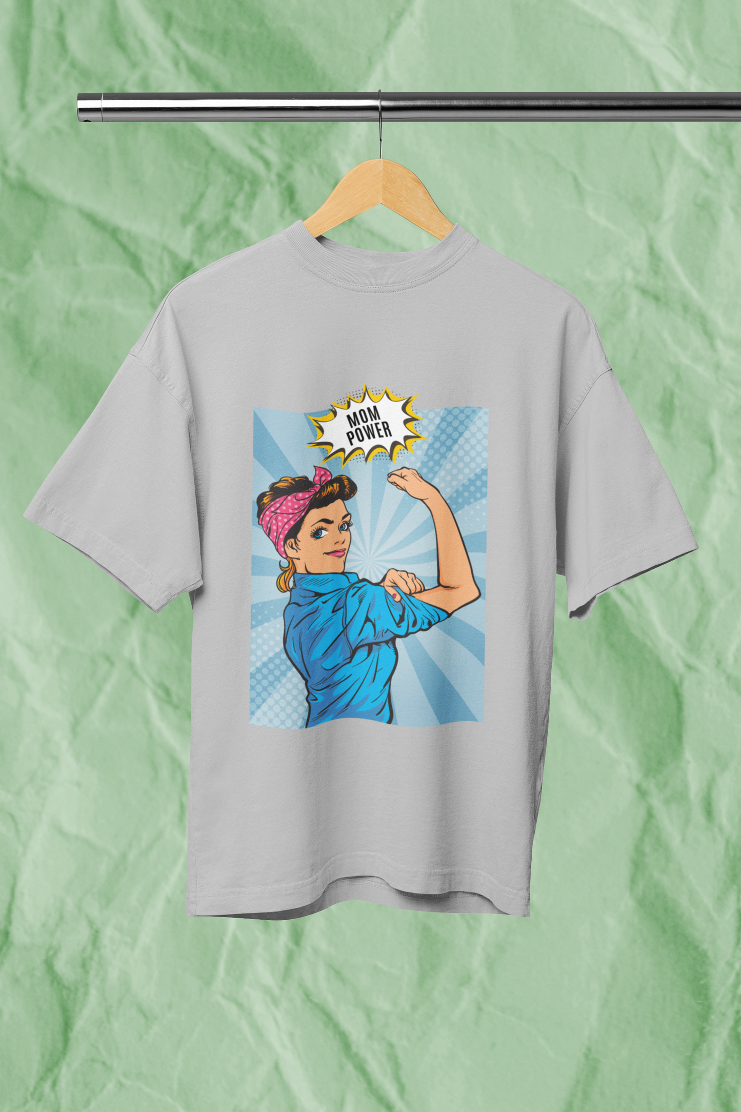 MOM POWER standard oversized premium pure cotton WOMEN T-shirt