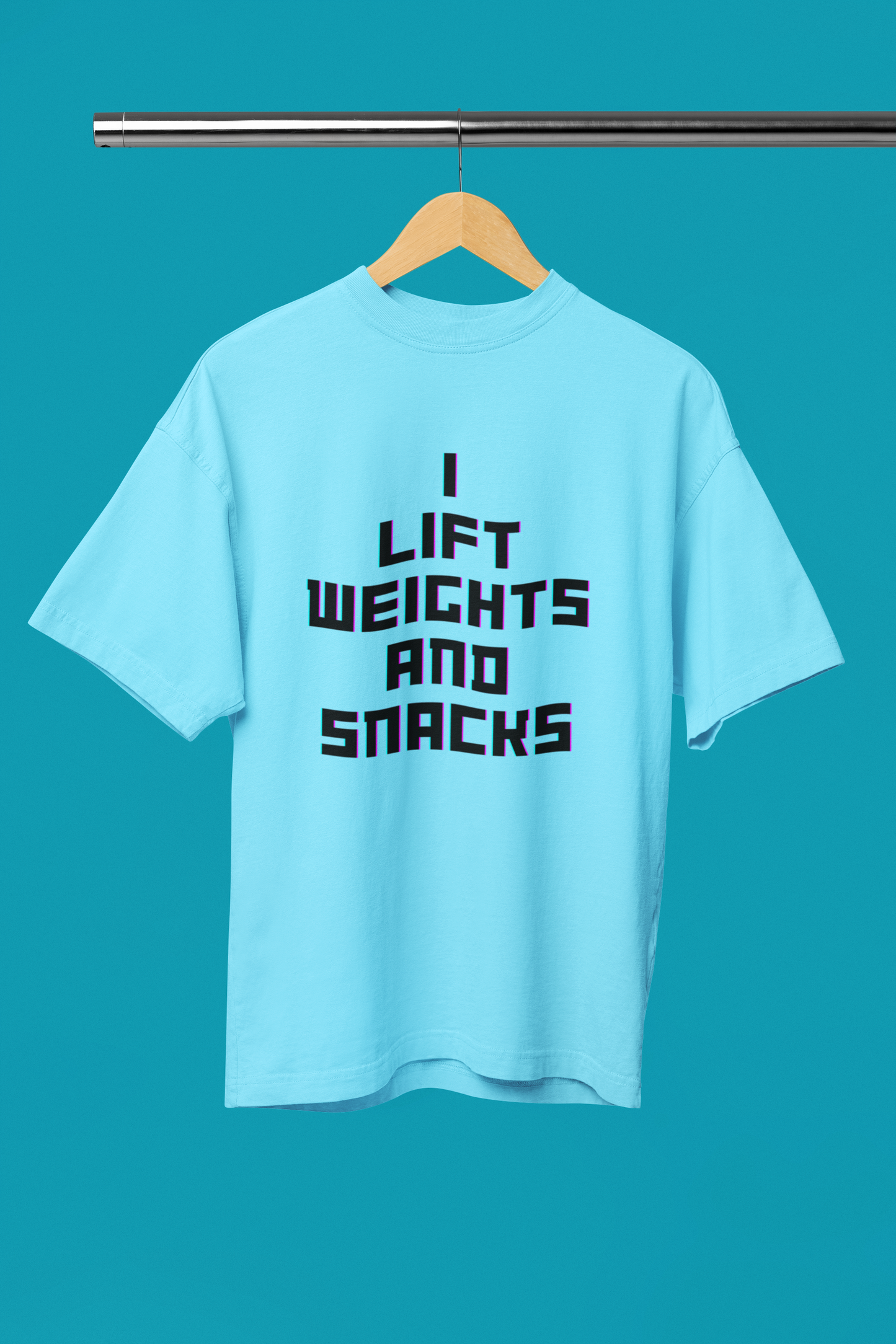 WEIGHTS AND SNACKS classic oversized UNISEX premium pure cotton T-shirt