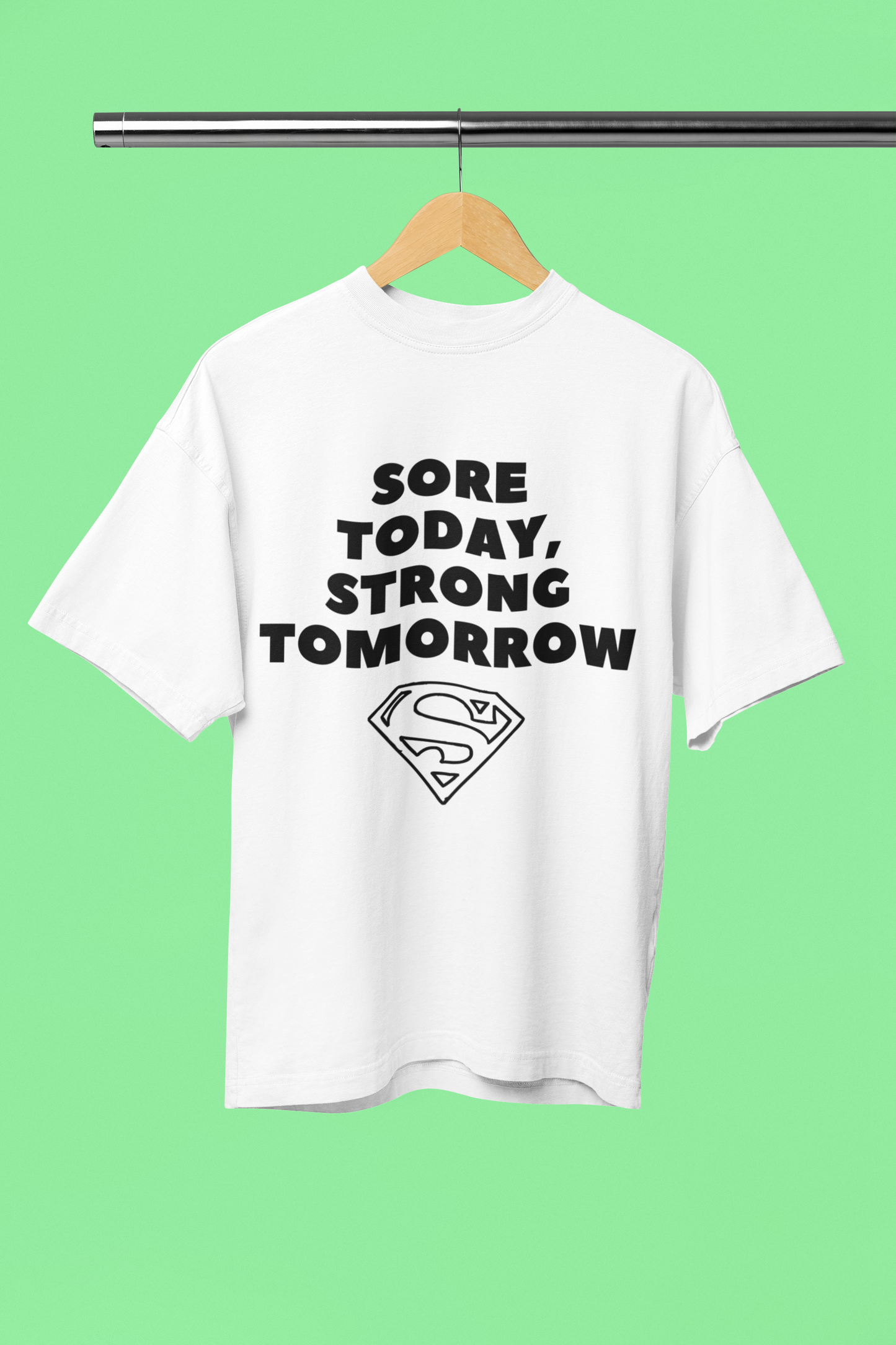 STRONG TOMORROW classic oversized UNISEX premium pure cotton T-shirt