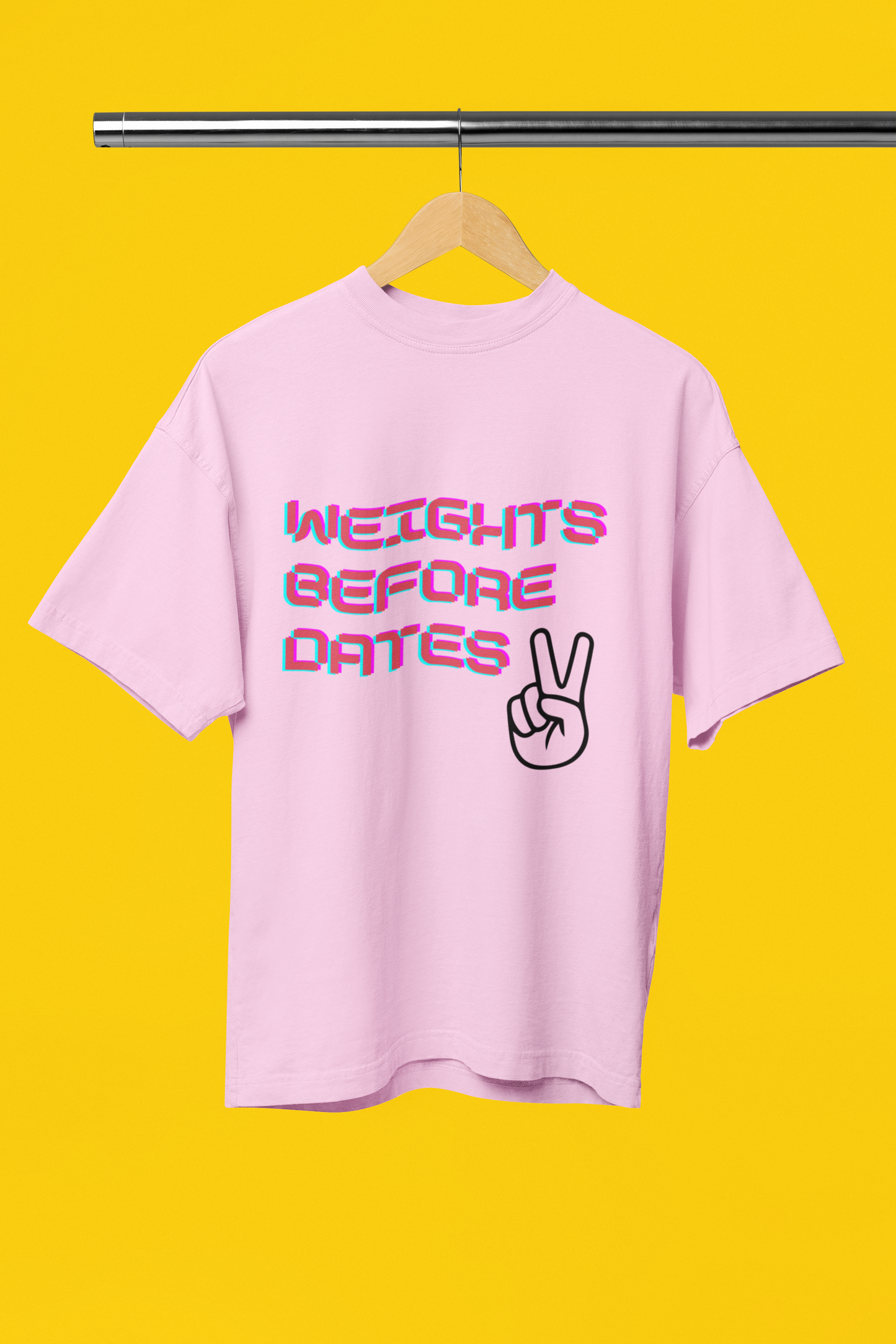WEIGHTS BEFORE DATES classic oversized UNISEX premium pure cotton T-shirt