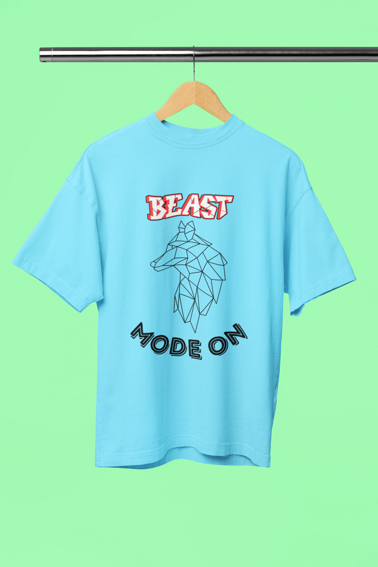 BEAST MODE classic oversized UNISEX premium pure cotton T-shirt