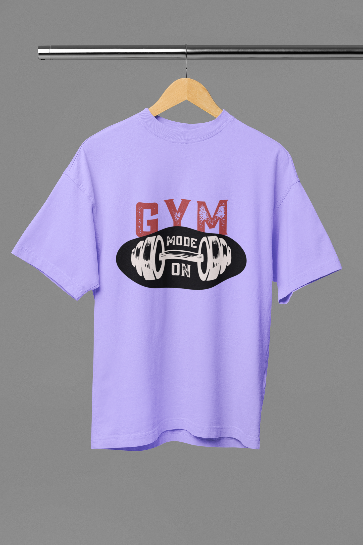 GYM MODE ON classic oversized UNISEX premium pure cotton T-shirt