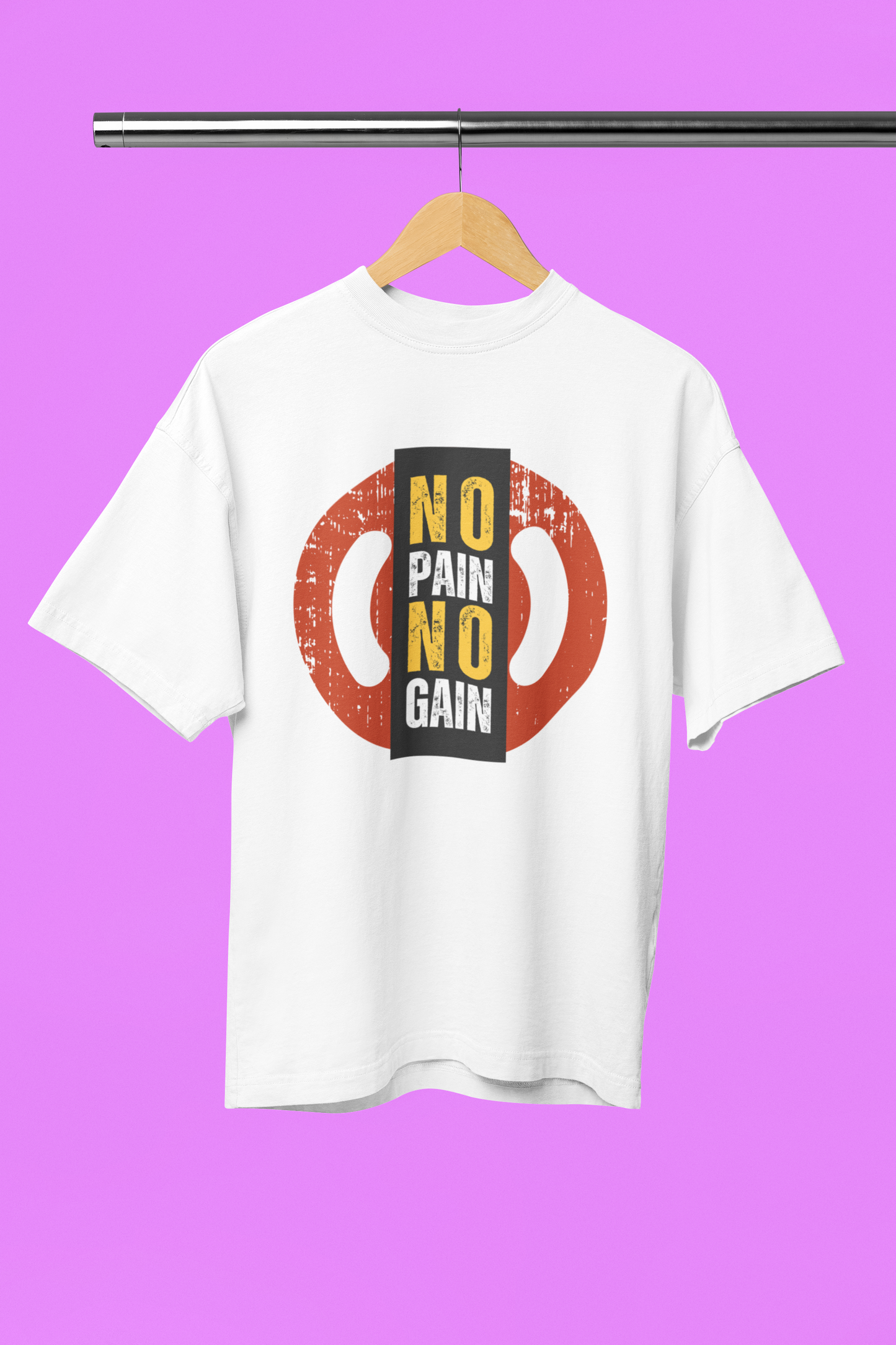 NO PAIN classic oversized UNISEX premium pure cotton T-shirt