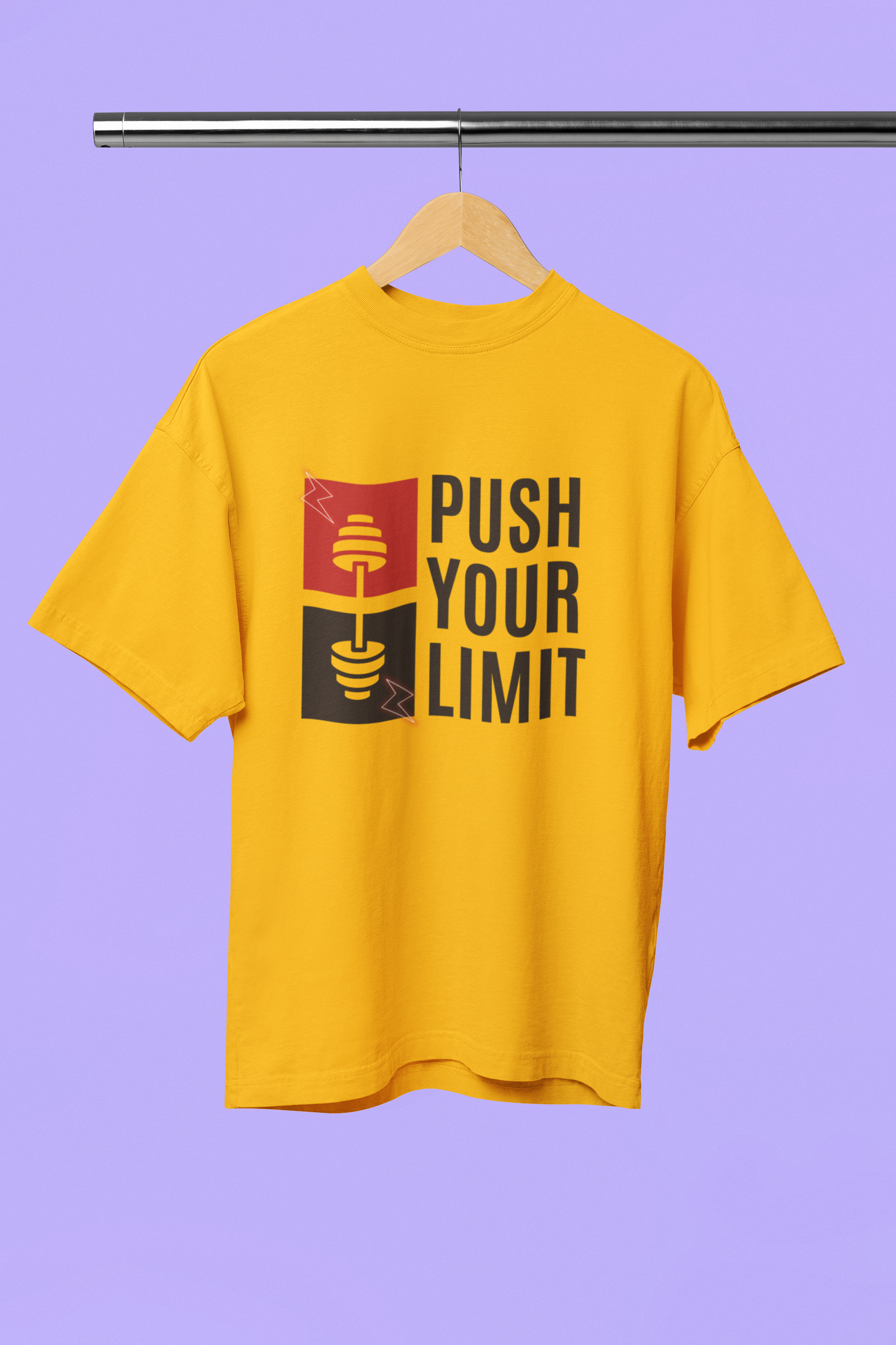 PUSH LIMITS classic oversized UNISEX premium pure cotton T-shirt