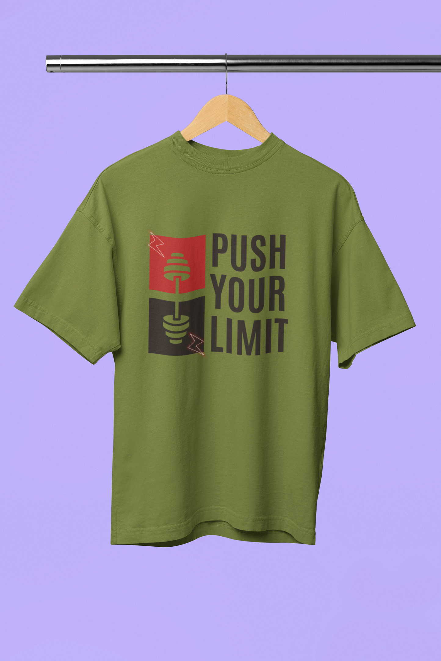 PUSH LIMITS classic oversized UNISEX premium pure cotton T-shirt