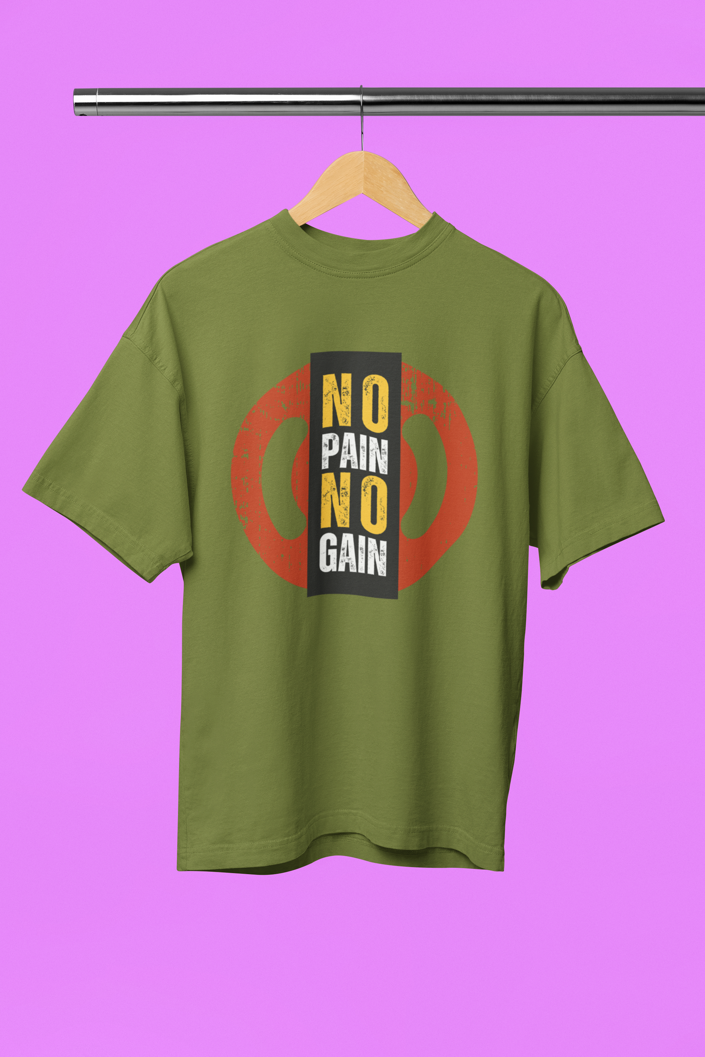 NO PAIN classic oversized UNISEX premium pure cotton T-shirt
