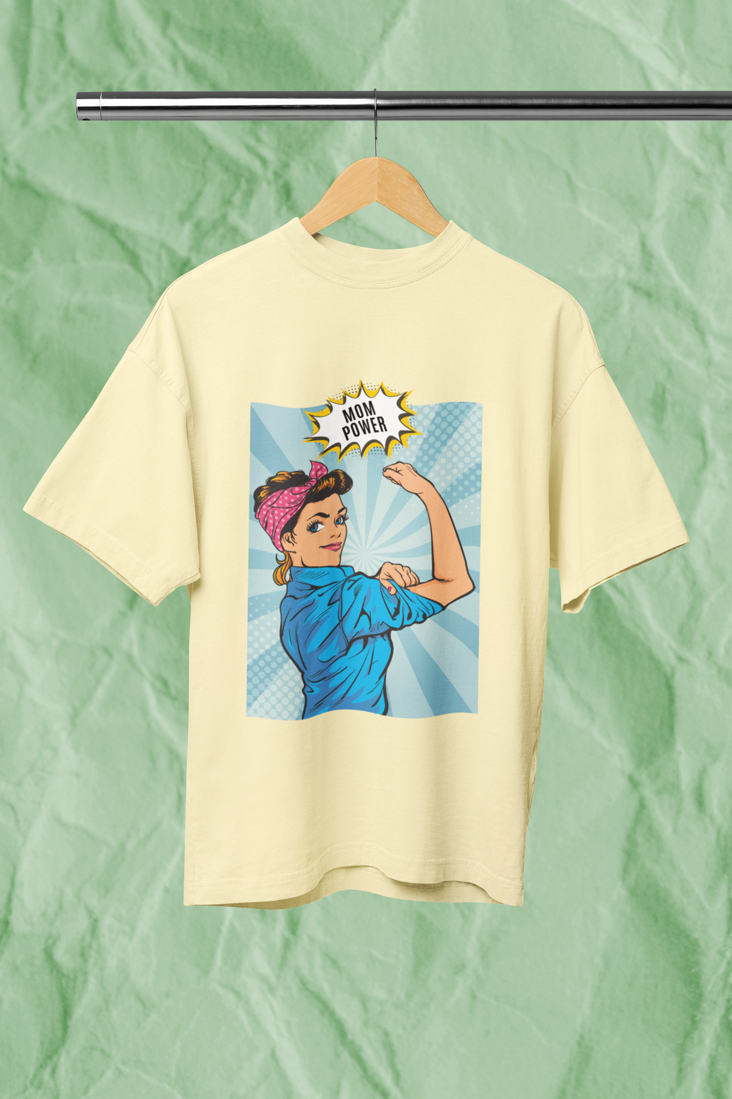 MOM POWER standard oversized premium pure cotton WOMEN T-shirt