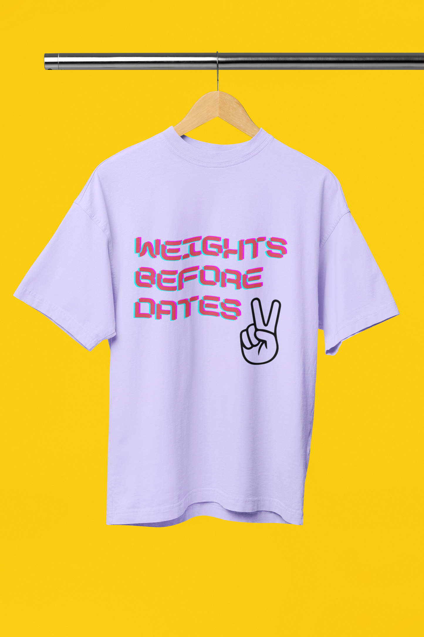 WEIGHTS BEFORE DATES classic oversized UNISEX premium pure cotton T-shirt