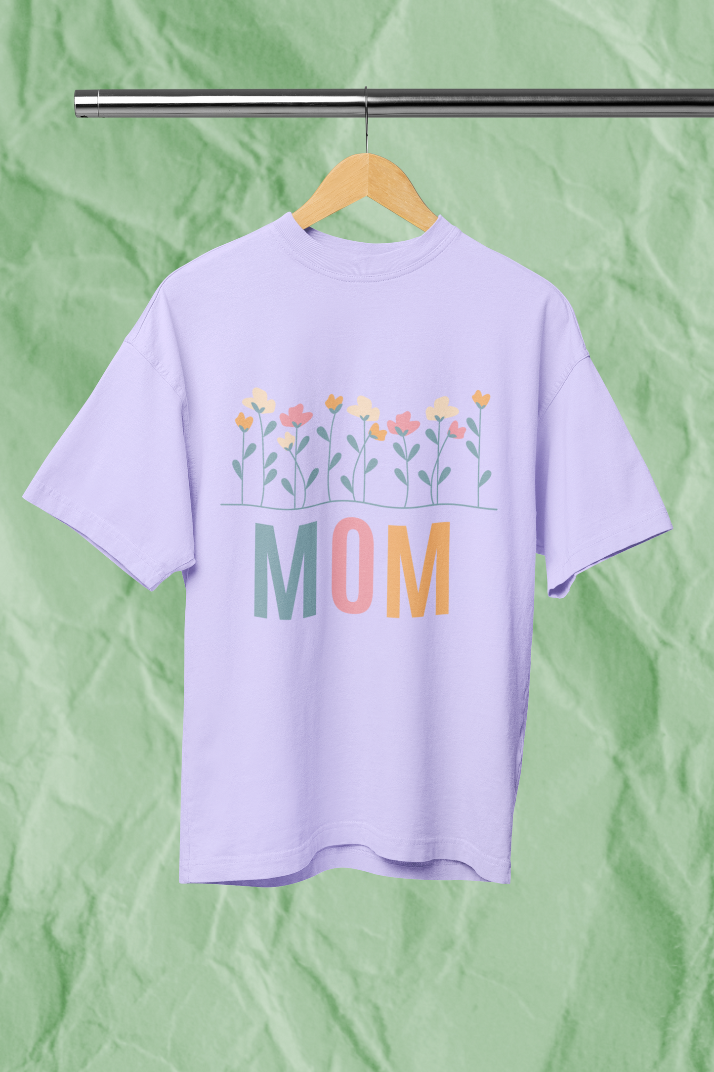 MOM FLOWER standard oversized premium pure cotton WOMEN T-shirt