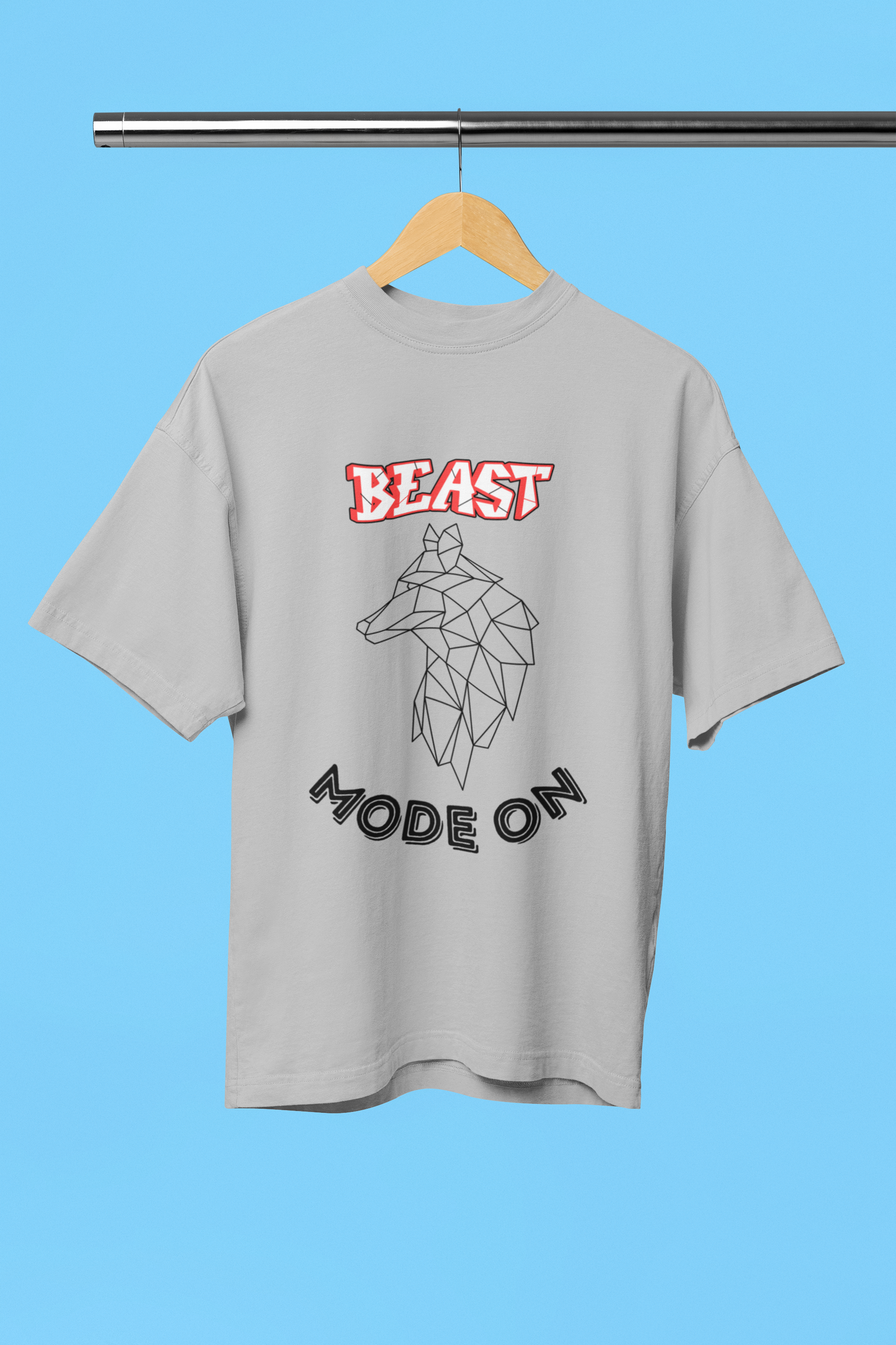 BEAST MODE classic oversized UNISEX premium pure cotton T-shirt