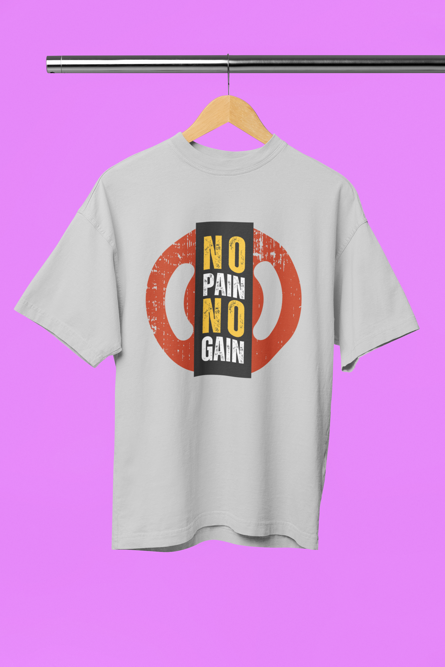 NO PAIN classic oversized UNISEX premium pure cotton T-shirt