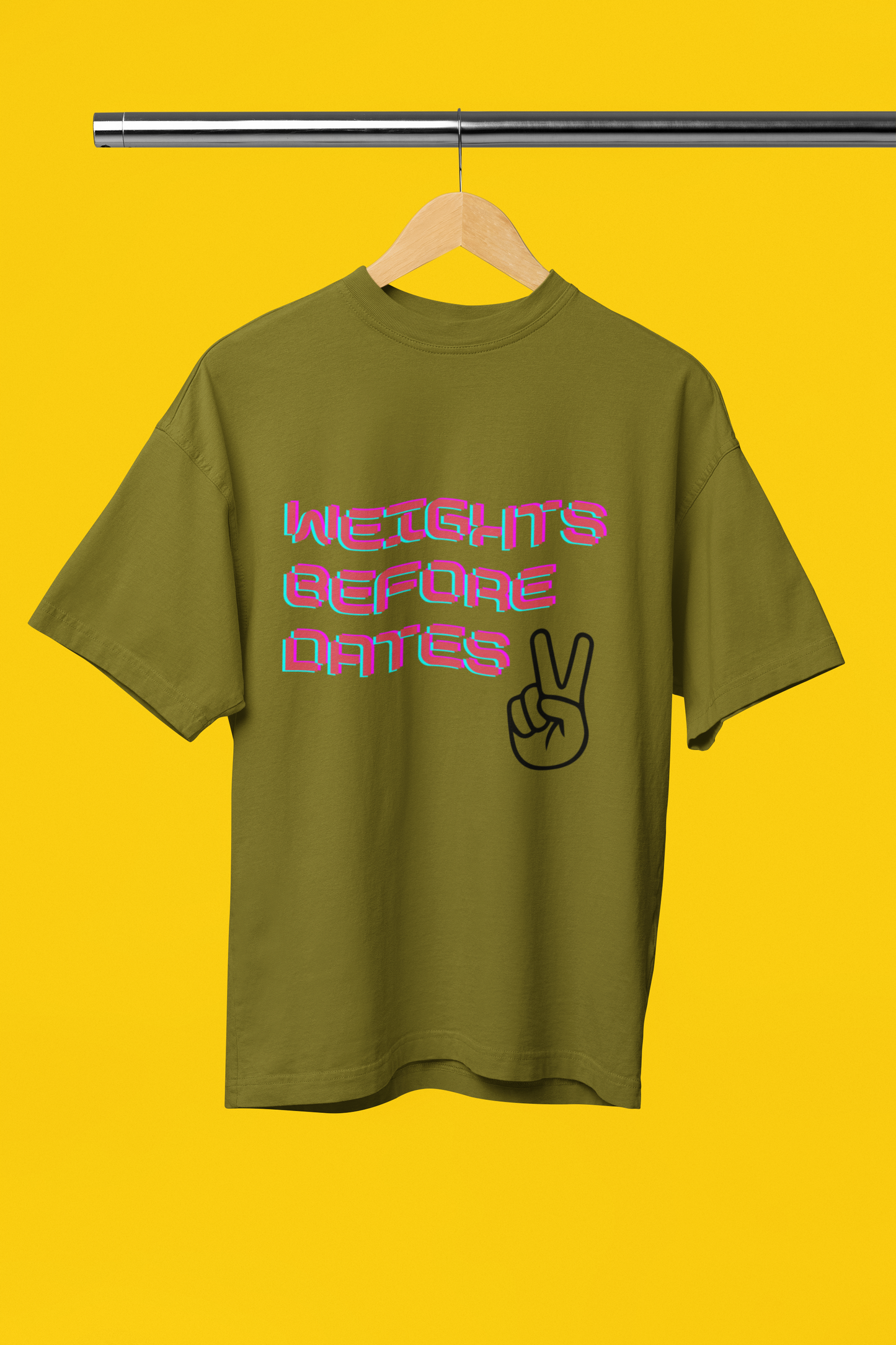 WEIGHTS BEFORE DATES classic oversized UNISEX premium pure cotton T-shirt