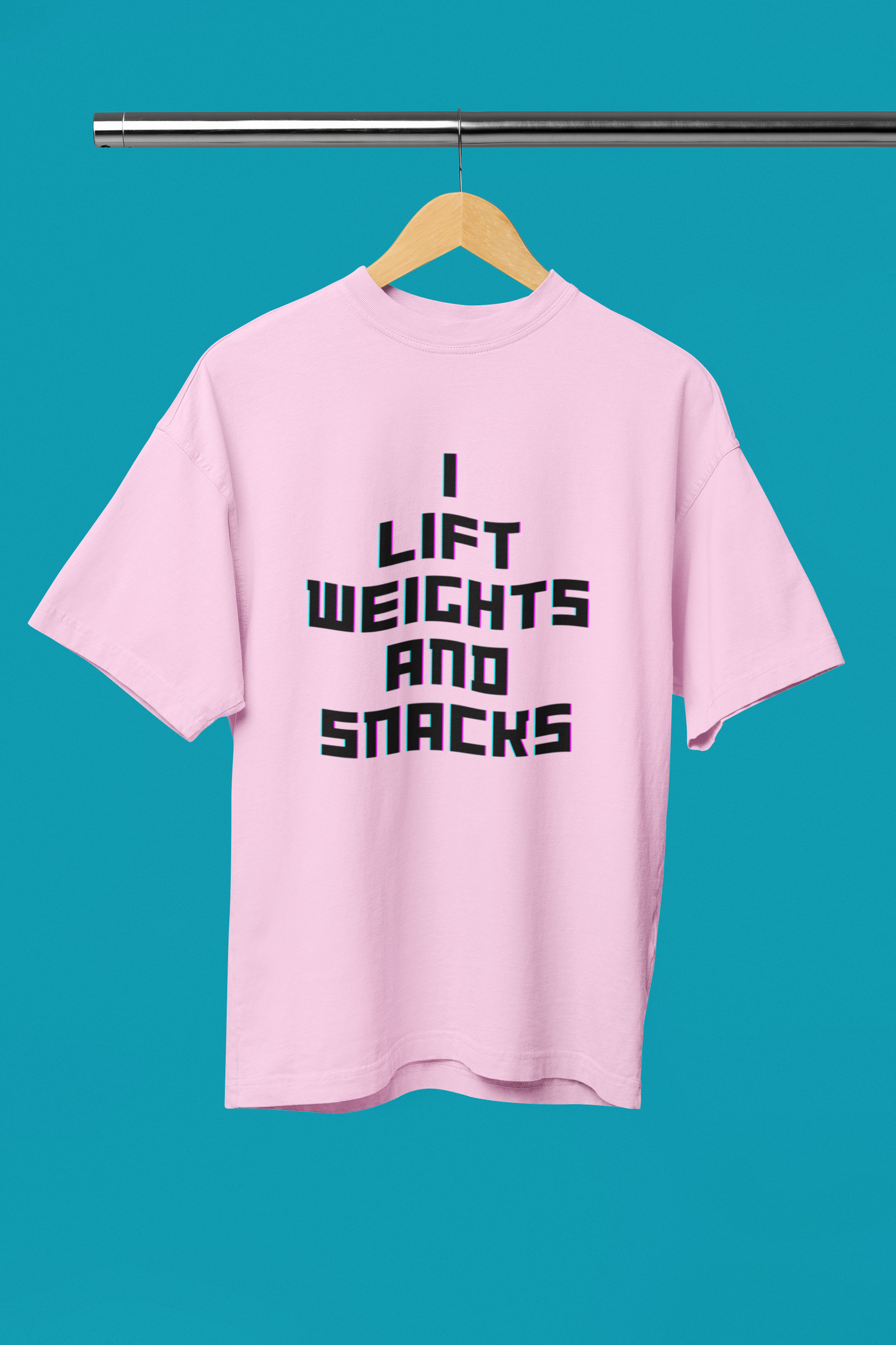 WEIGHTS AND SNACKS classic oversized UNISEX premium pure cotton T-shirt