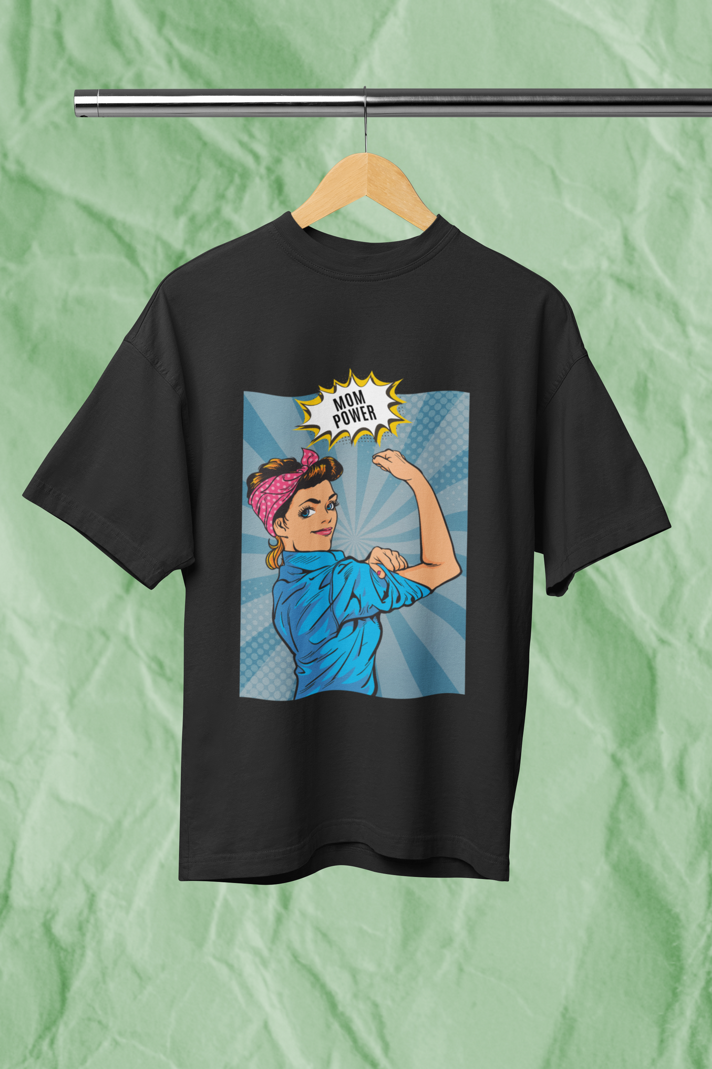 MOM POWER standard oversized premium pure cotton WOMEN T-shirt