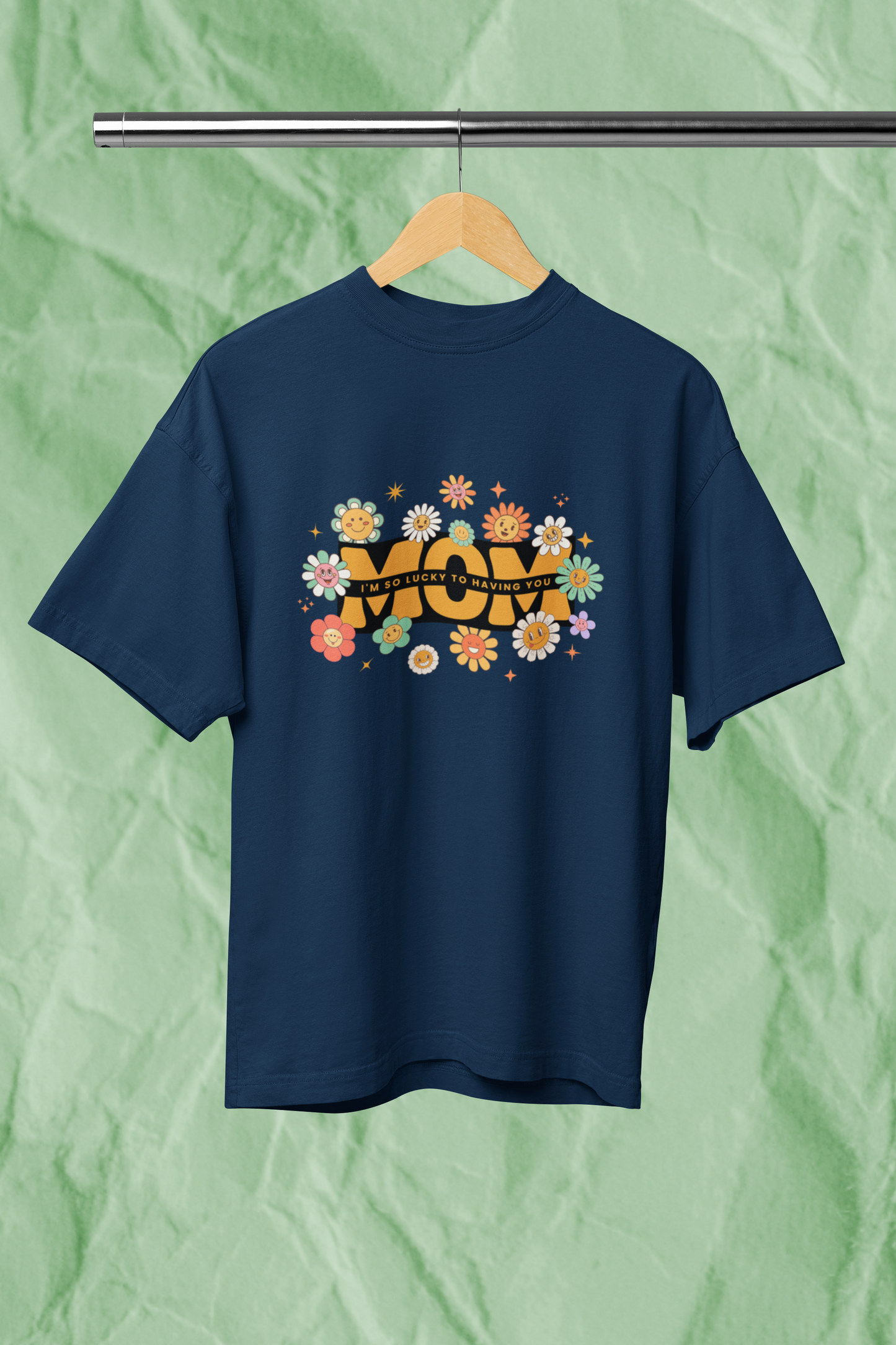 LUCKY MOM standard oversized premium pure cotton WOMEN T-shirt