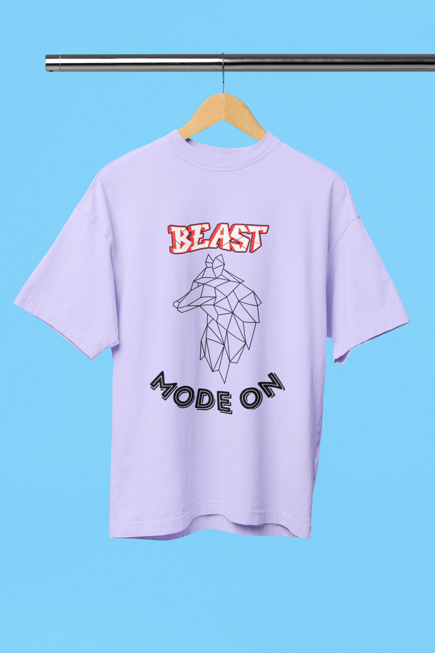 BEAST MODE classic oversized UNISEX premium pure cotton T-shirt