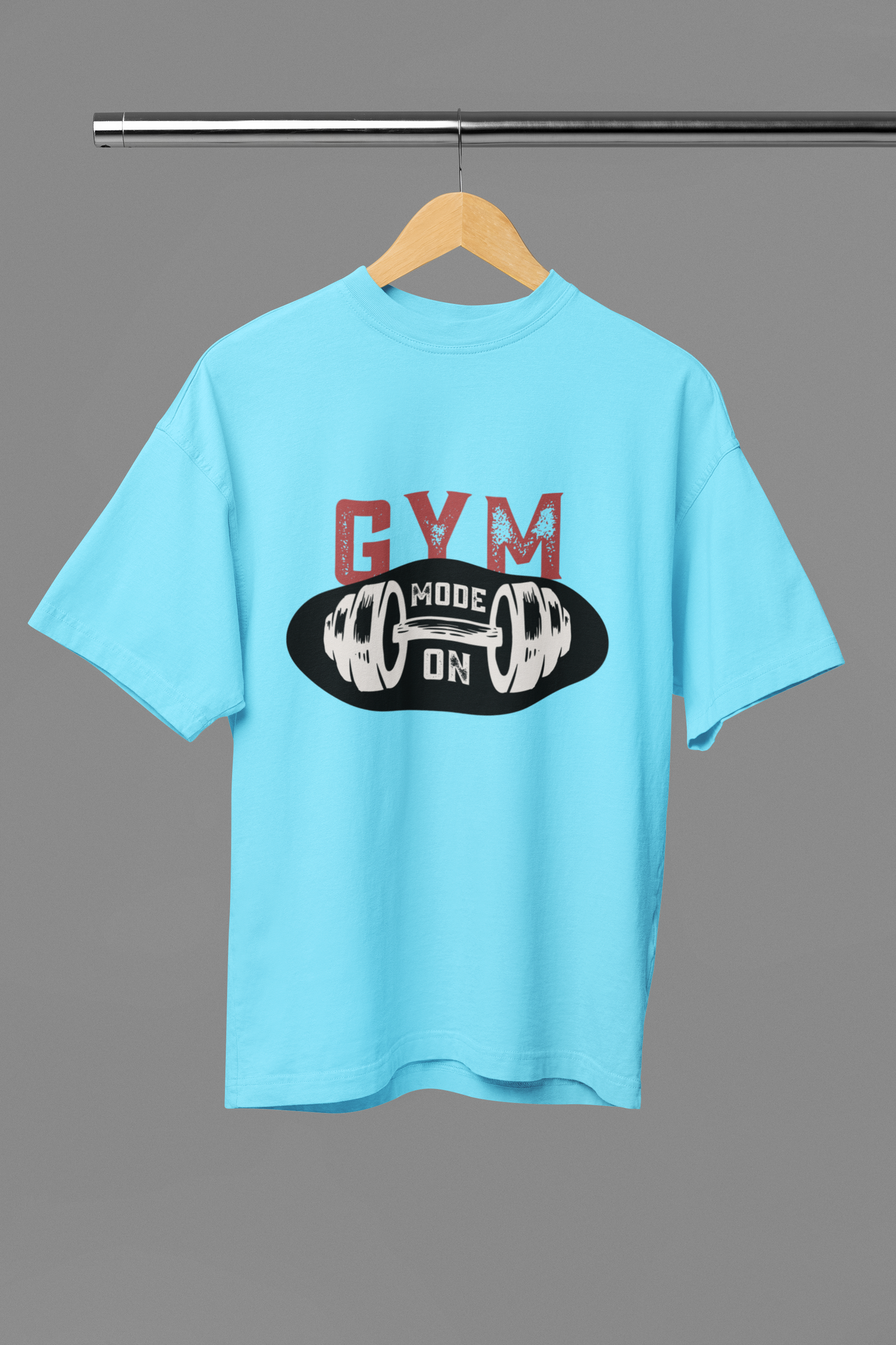 GYM MODE ON classic oversized UNISEX premium pure cotton T-shirt