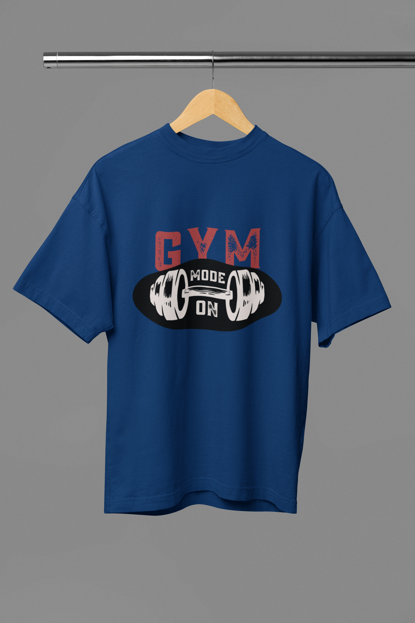 GYM MODE ON classic oversized UNISEX premium pure cotton T-shirt