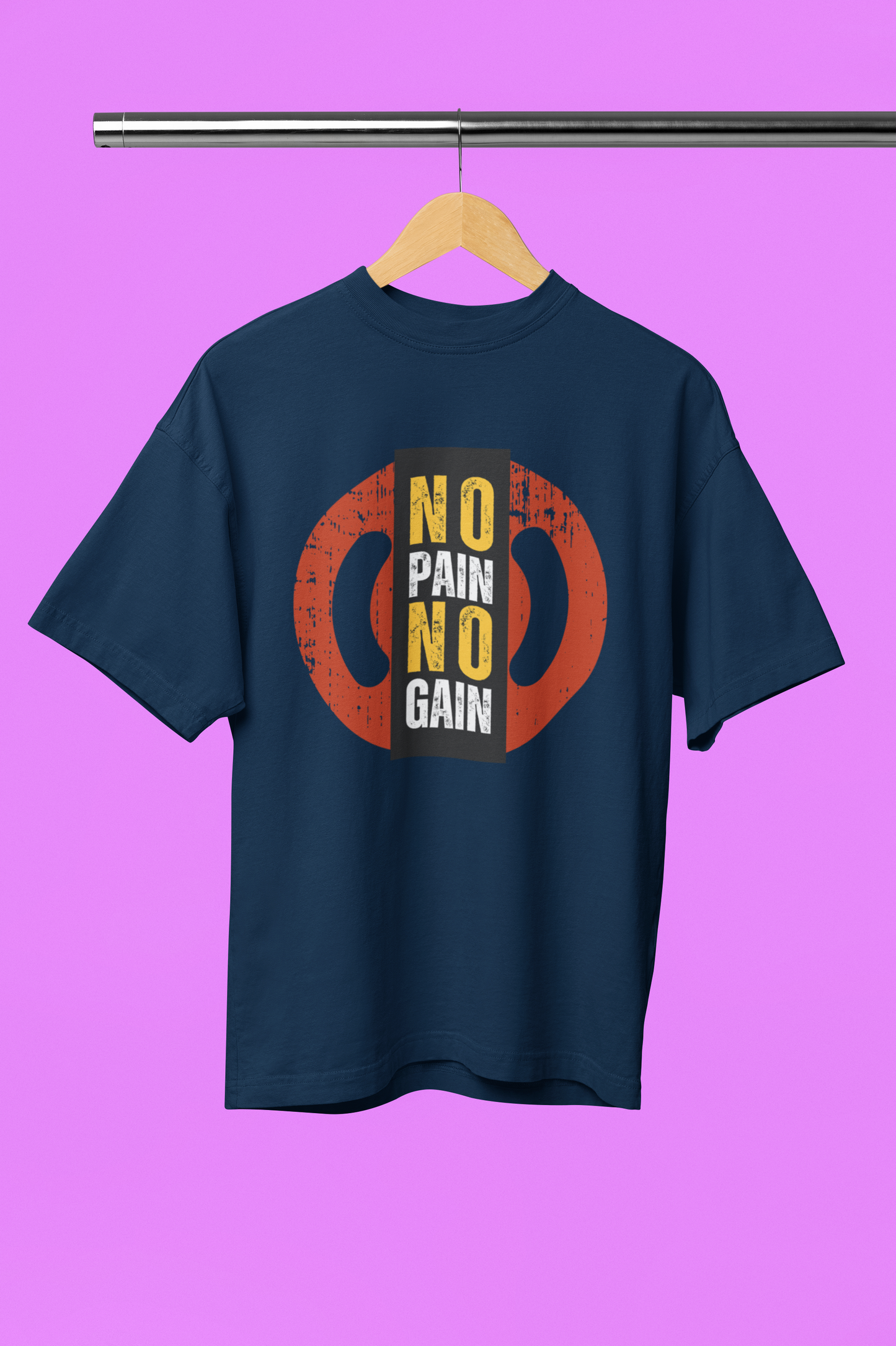 NO PAIN classic oversized UNISEX premium pure cotton T-shirt