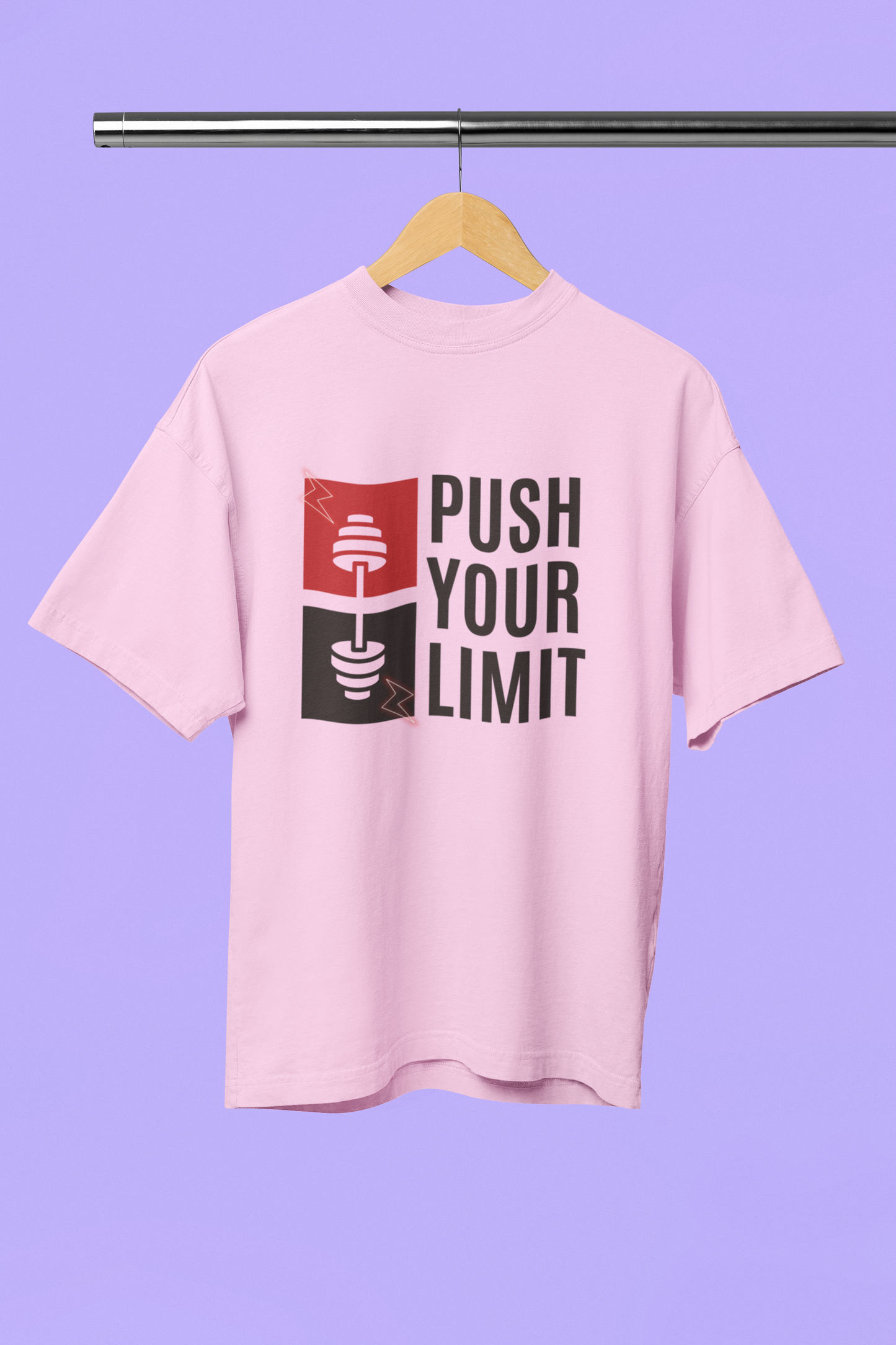 PUSH LIMITS classic oversized UNISEX premium pure cotton T-shirt