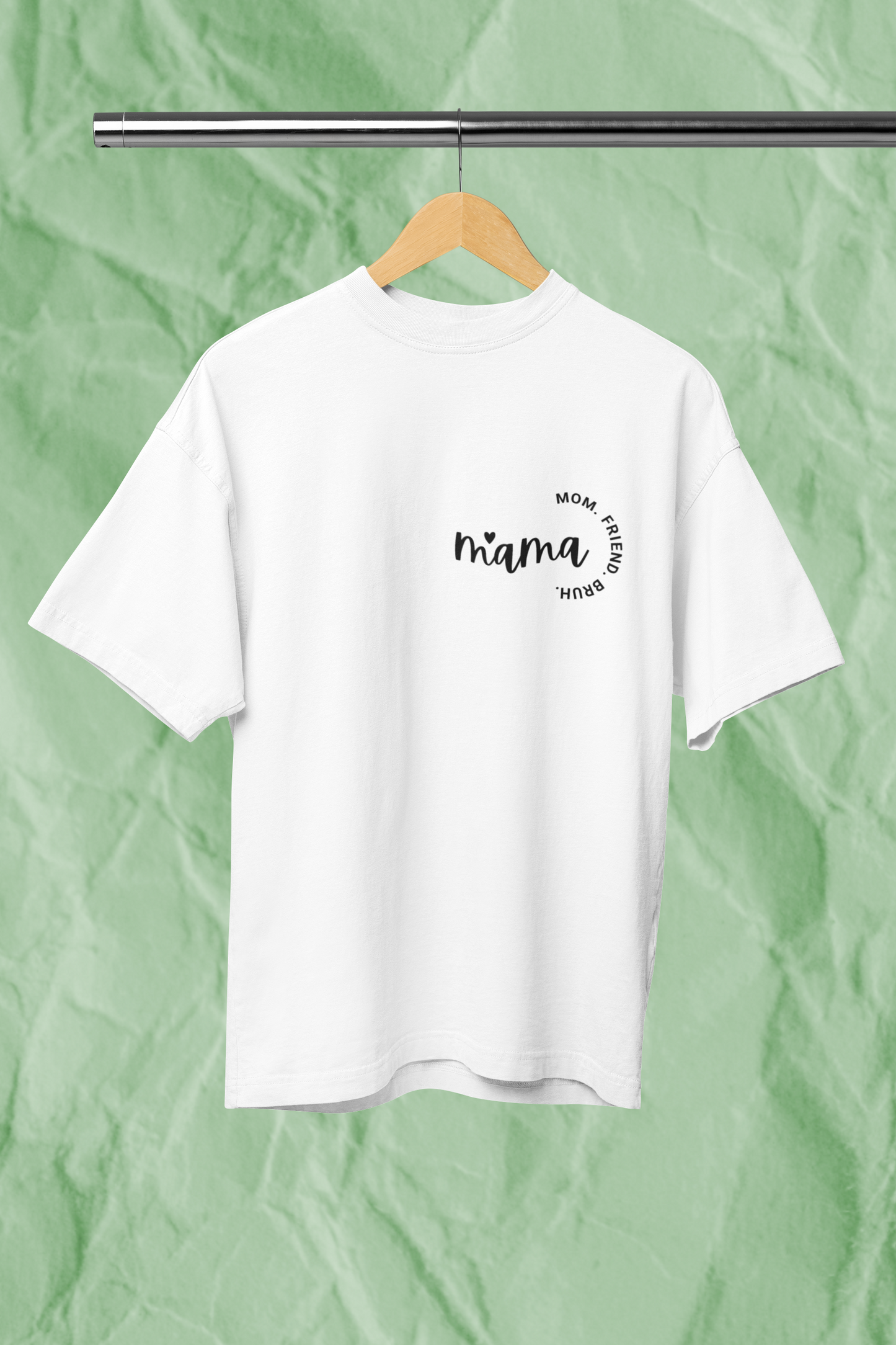 MOM FRIEND BRUH standard oversized premium pure cotton WOMEN T-shirt