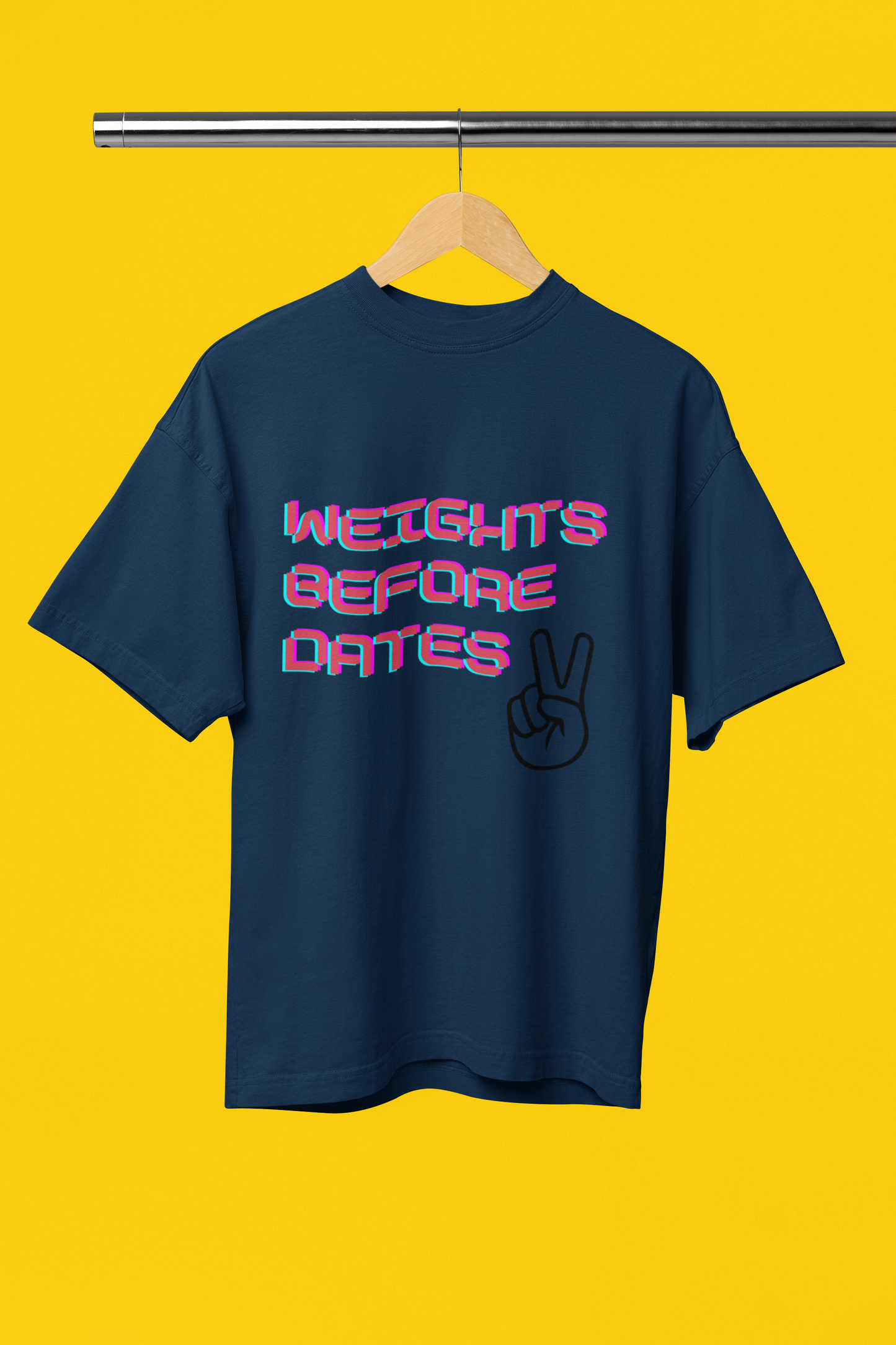 WEIGHTS BEFORE DATES classic oversized UNISEX premium pure cotton T-shirt