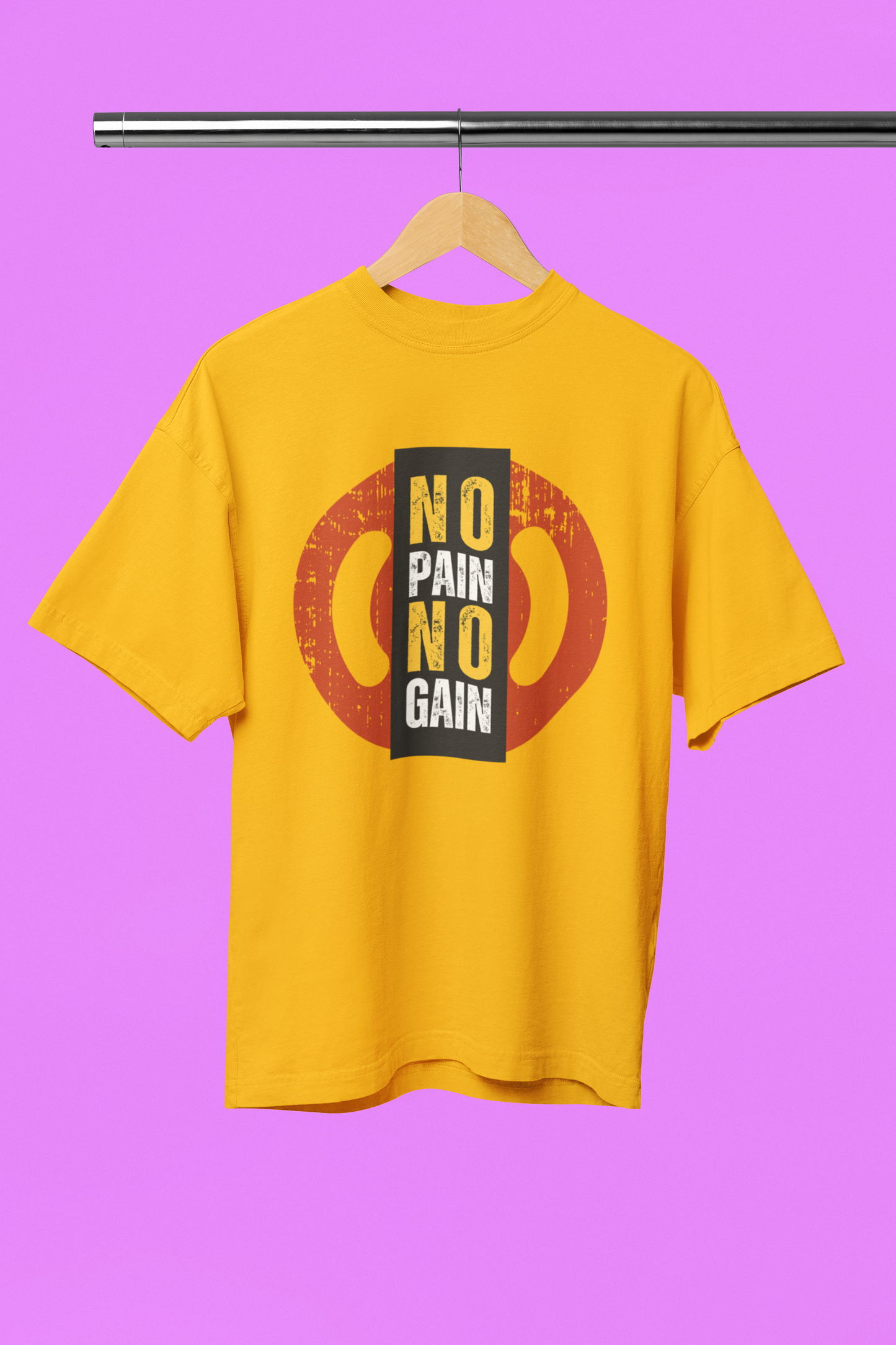 NO PAIN classic oversized UNISEX premium pure cotton T-shirt