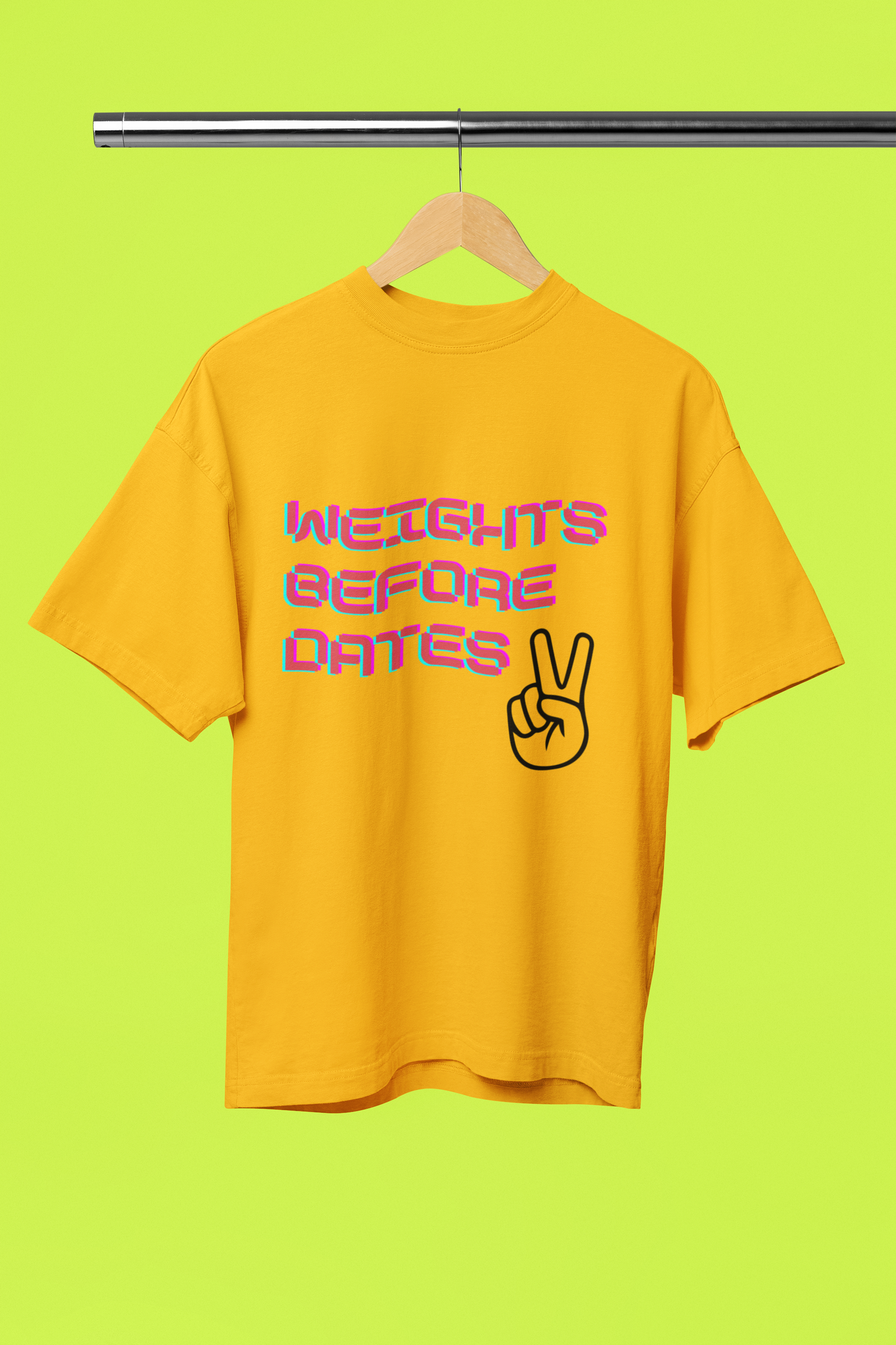WEIGHTS BEFORE DATES classic oversized UNISEX premium pure cotton T-shirt