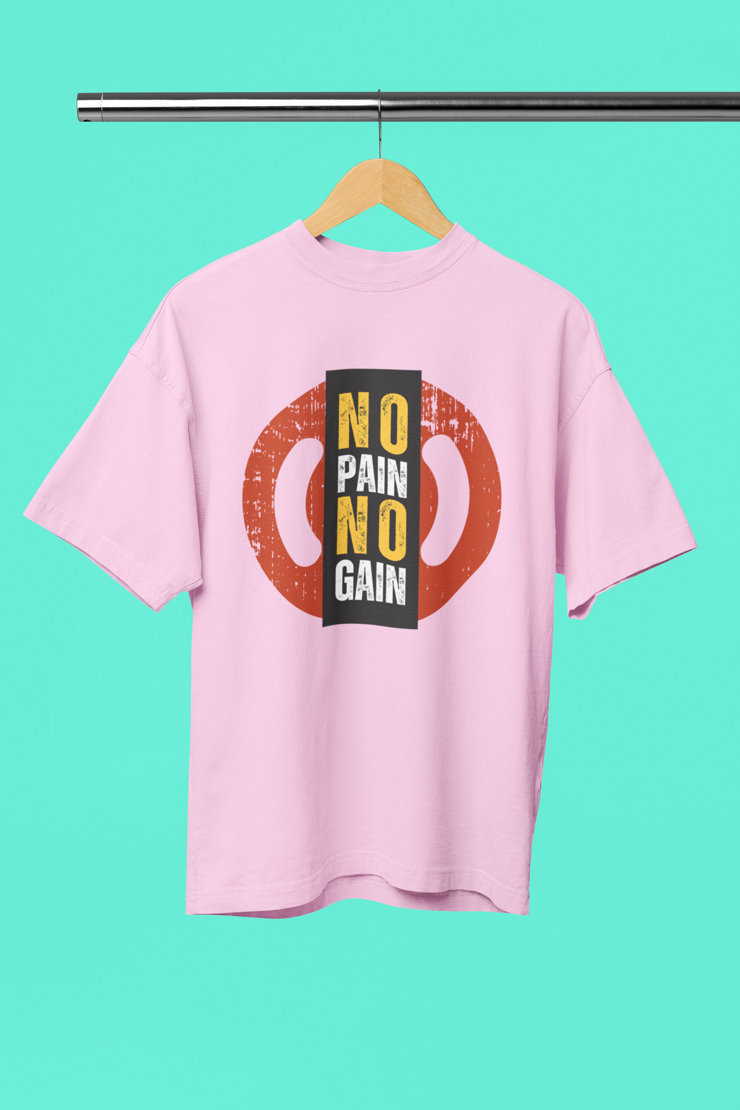 NO PAIN classic oversized UNISEX premium pure cotton T-shirt