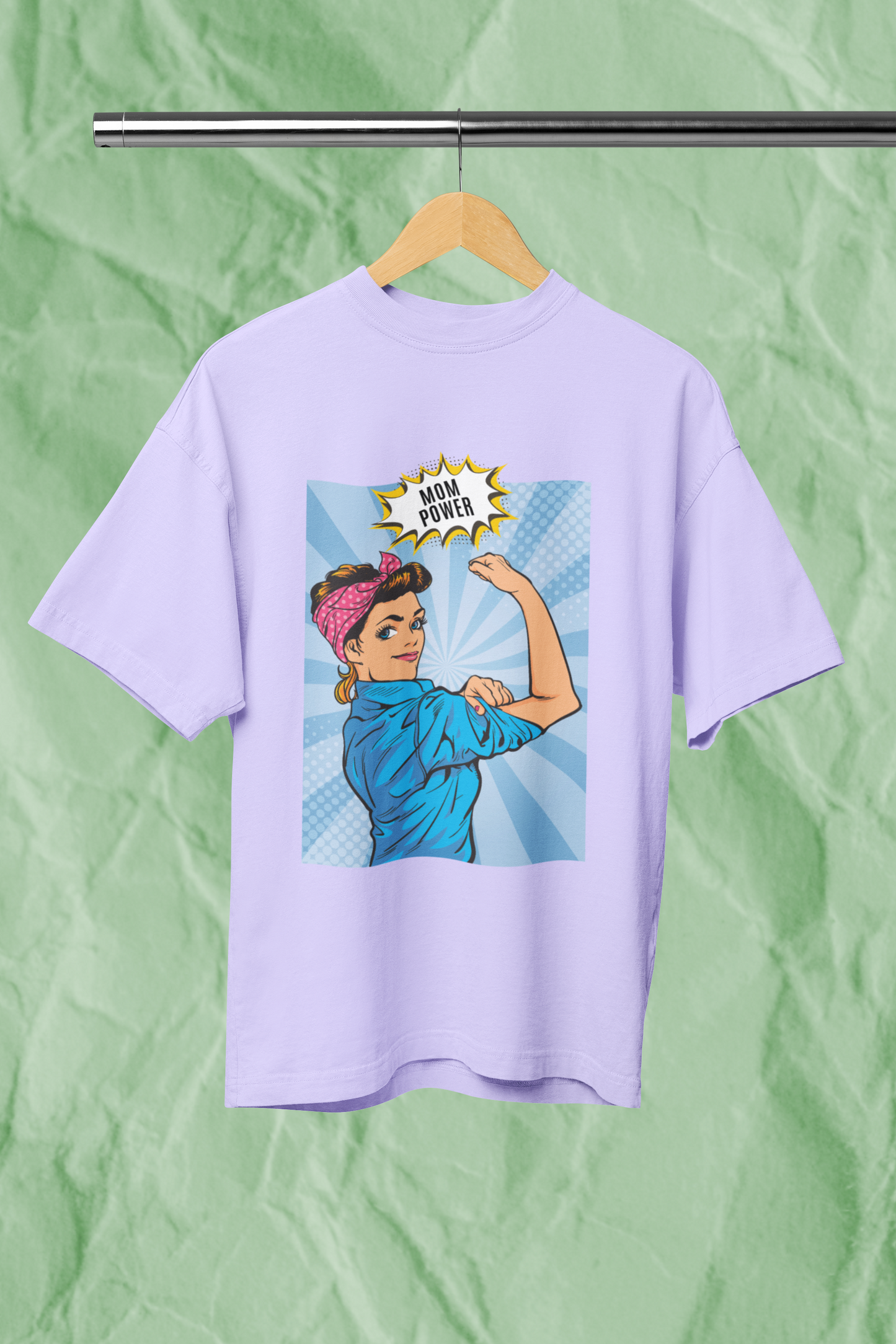MOM POWER standard oversized premium pure cotton WOMEN T-shirt