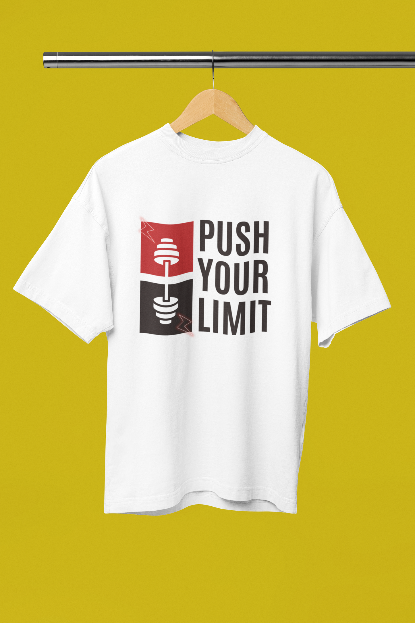 PUSH LIMITS classic oversized UNISEX premium pure cotton T-shirt