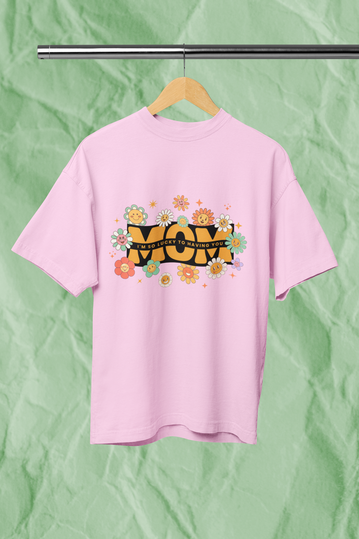 LUCKY MOM standard oversized premium pure cotton WOMEN T-shirt