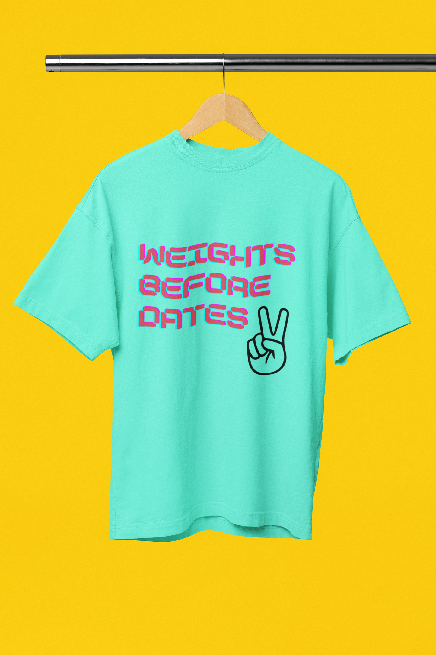 WEIGHTS BEFORE DATES classic oversized UNISEX premium pure cotton T-shirt