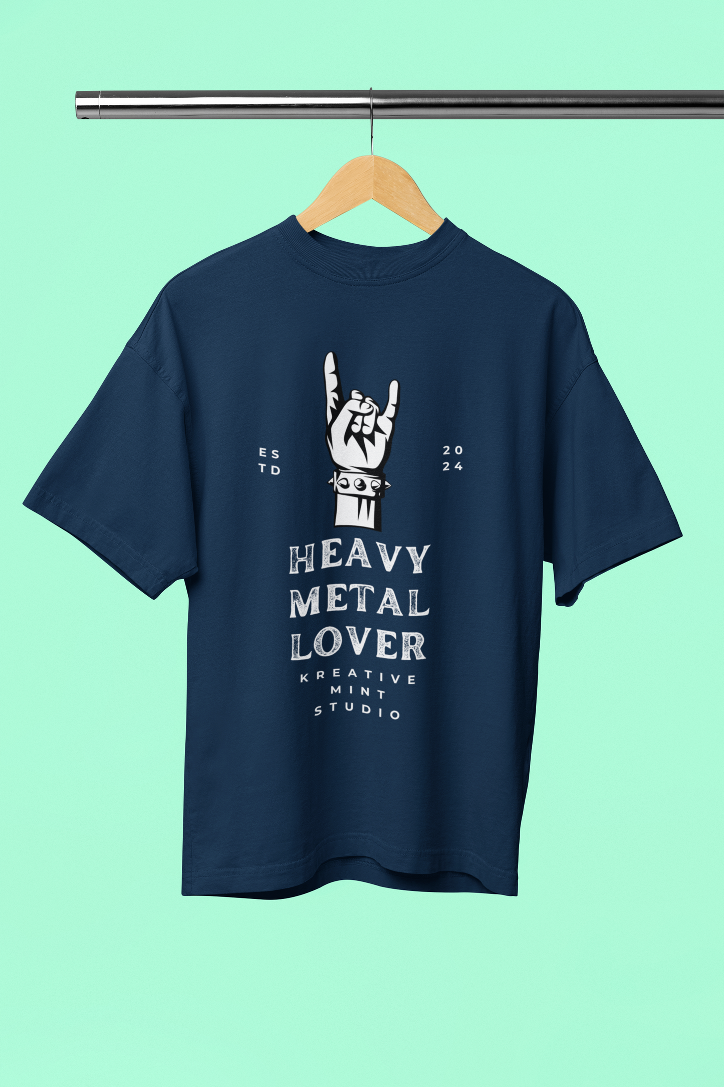 HEAVY METAL standard oversized UNISEX premium pure cotton T-shirt