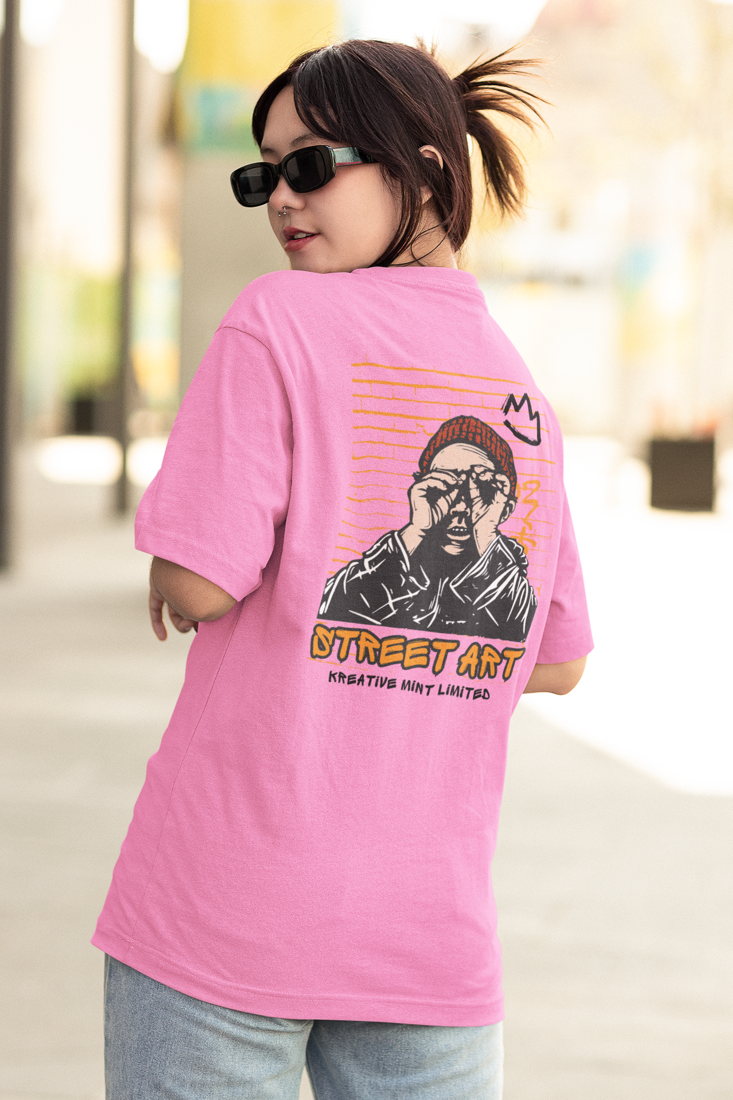 STREET ART classic oversized UNISEX premium pure cotton T-shirt