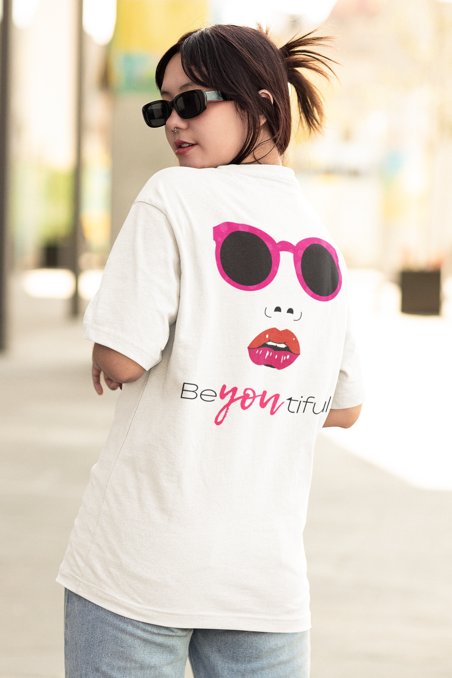 BEYOUTIFUL classic oversized UNISEX premium pure cotton T-shirt