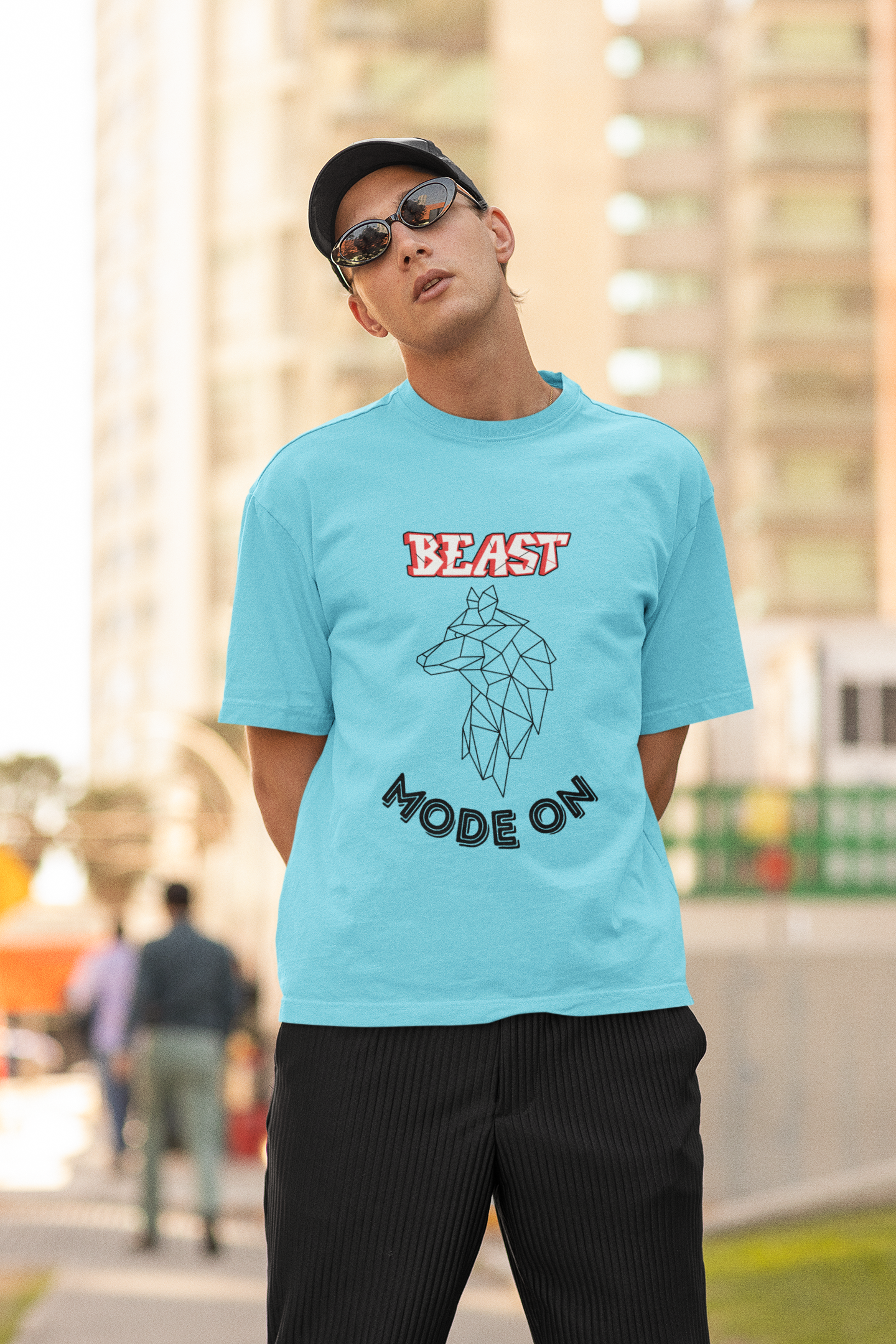 BEAST MODE classic oversized UNISEX premium pure cotton T-shirt