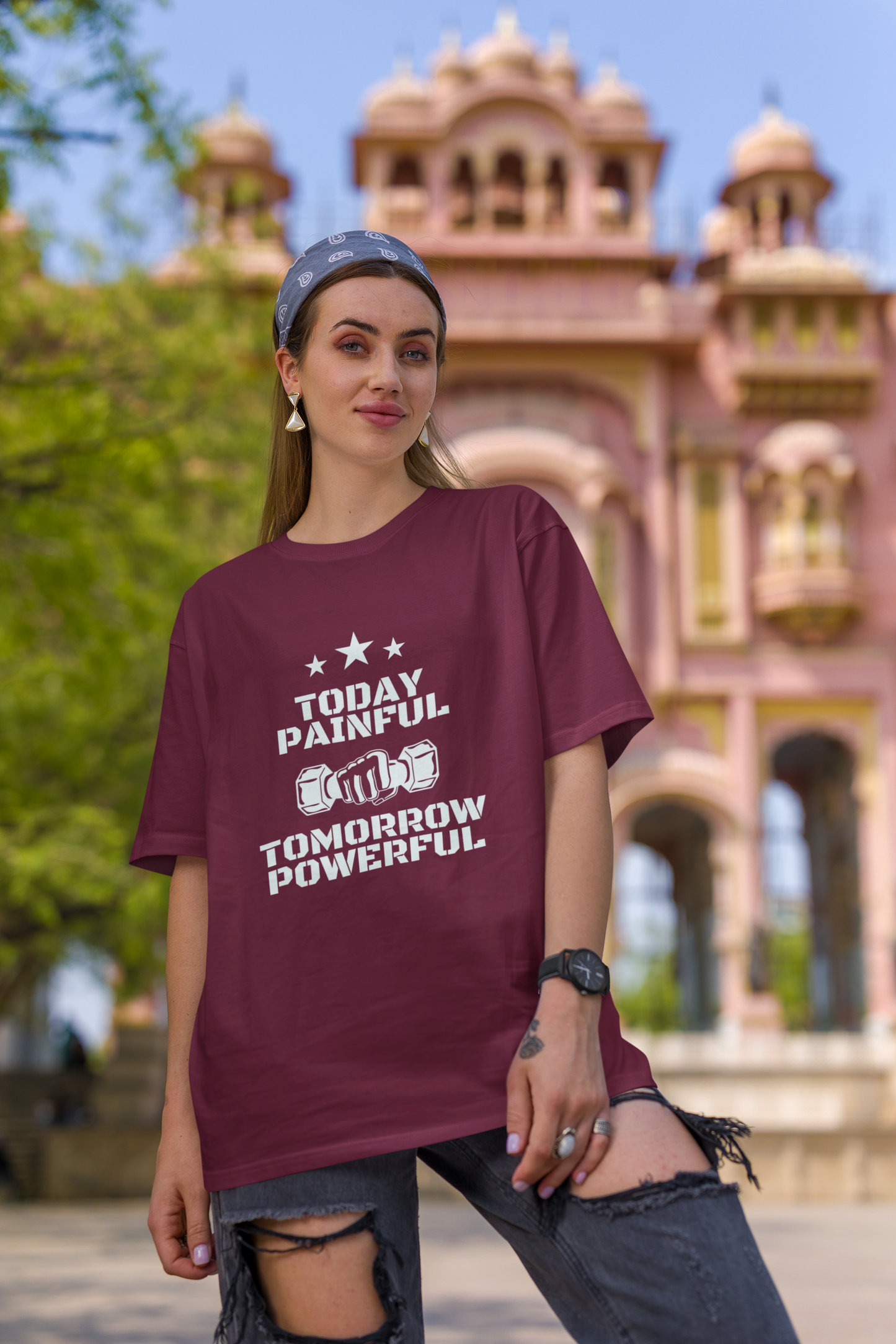 POWERFUL classic oversized UNISEX premium pure cotton T-shirt