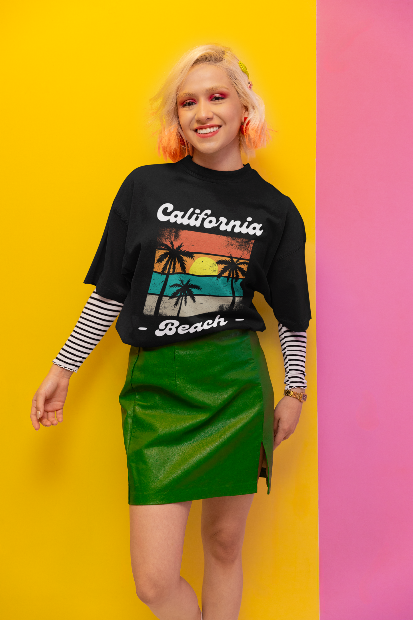 CALIFORNIA standard oversized UNISEX premium pure cotton T-shirt