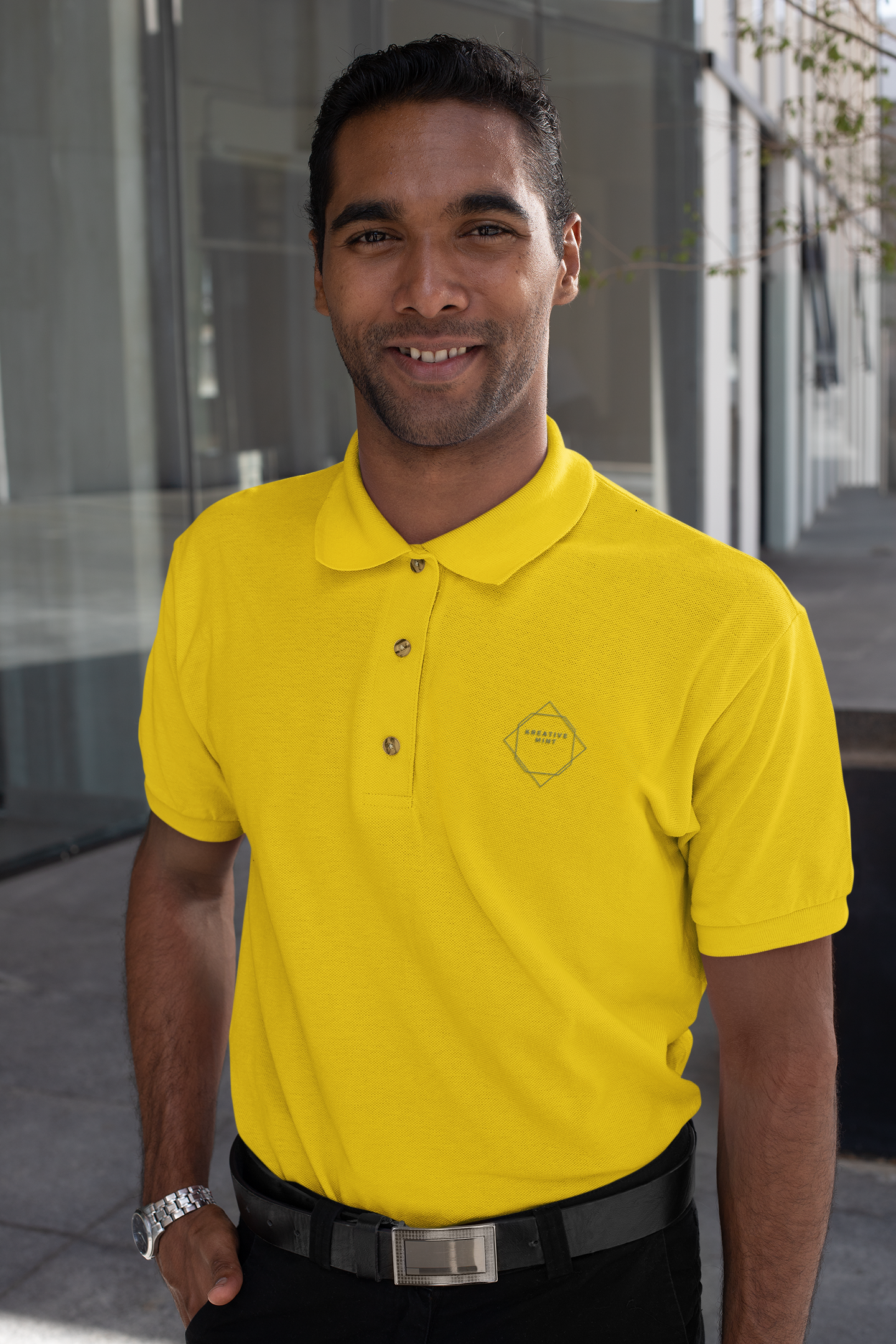 LIGHT SOLID premium pure cotton POLO T-shirt